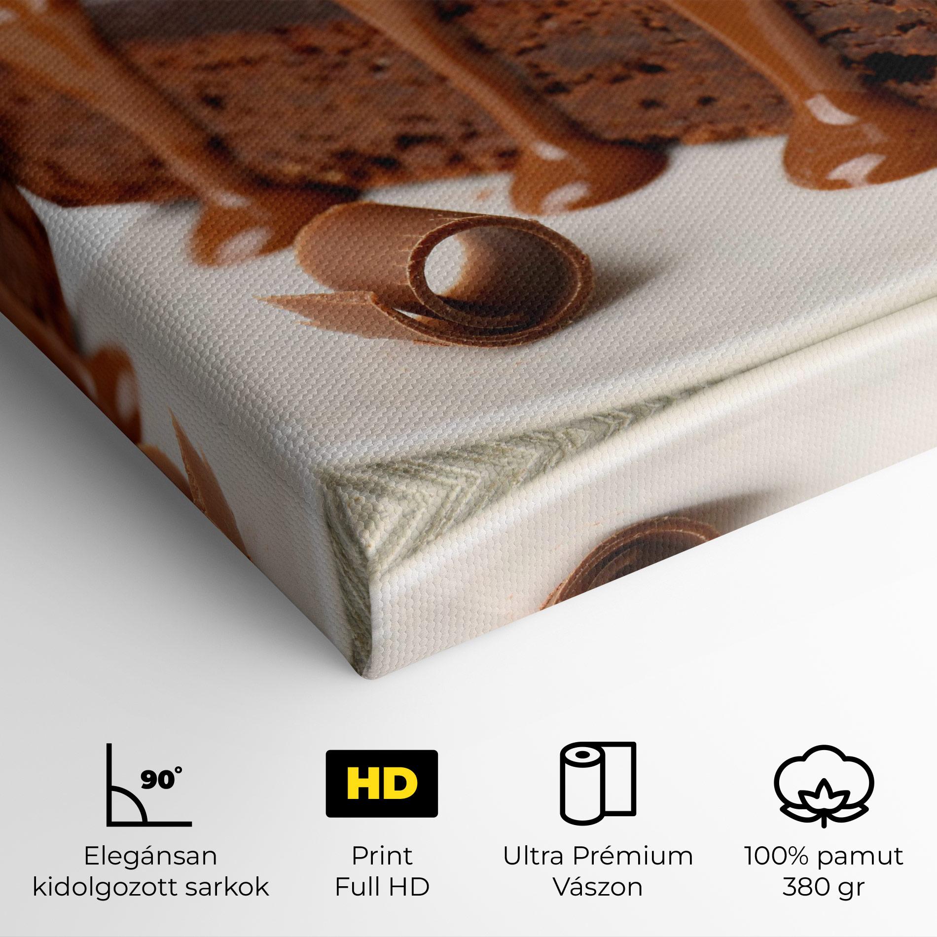 Vászonkép Mint Chocolate Cake mockup 4