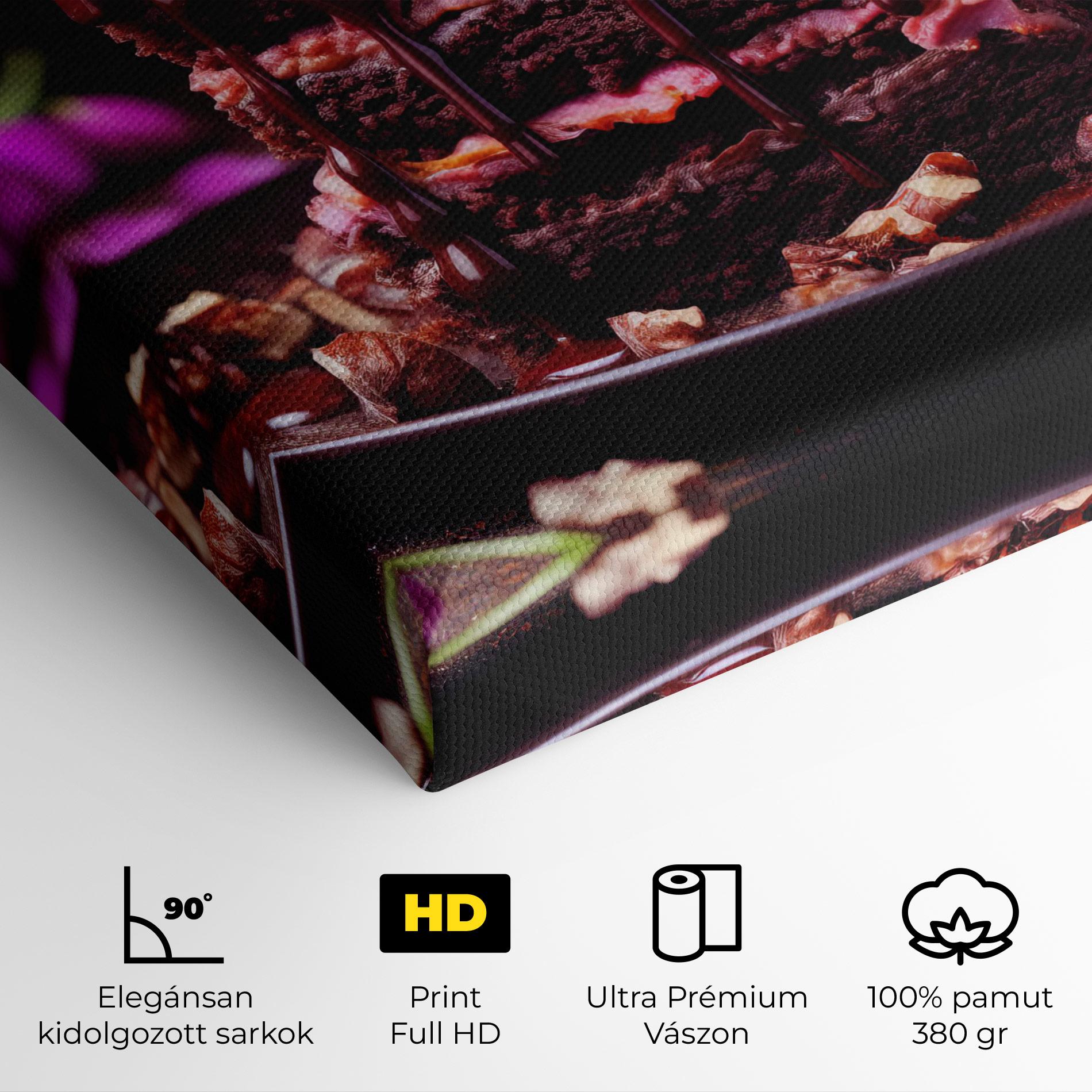 Vászonkép Pink Flower Cake mockup 4