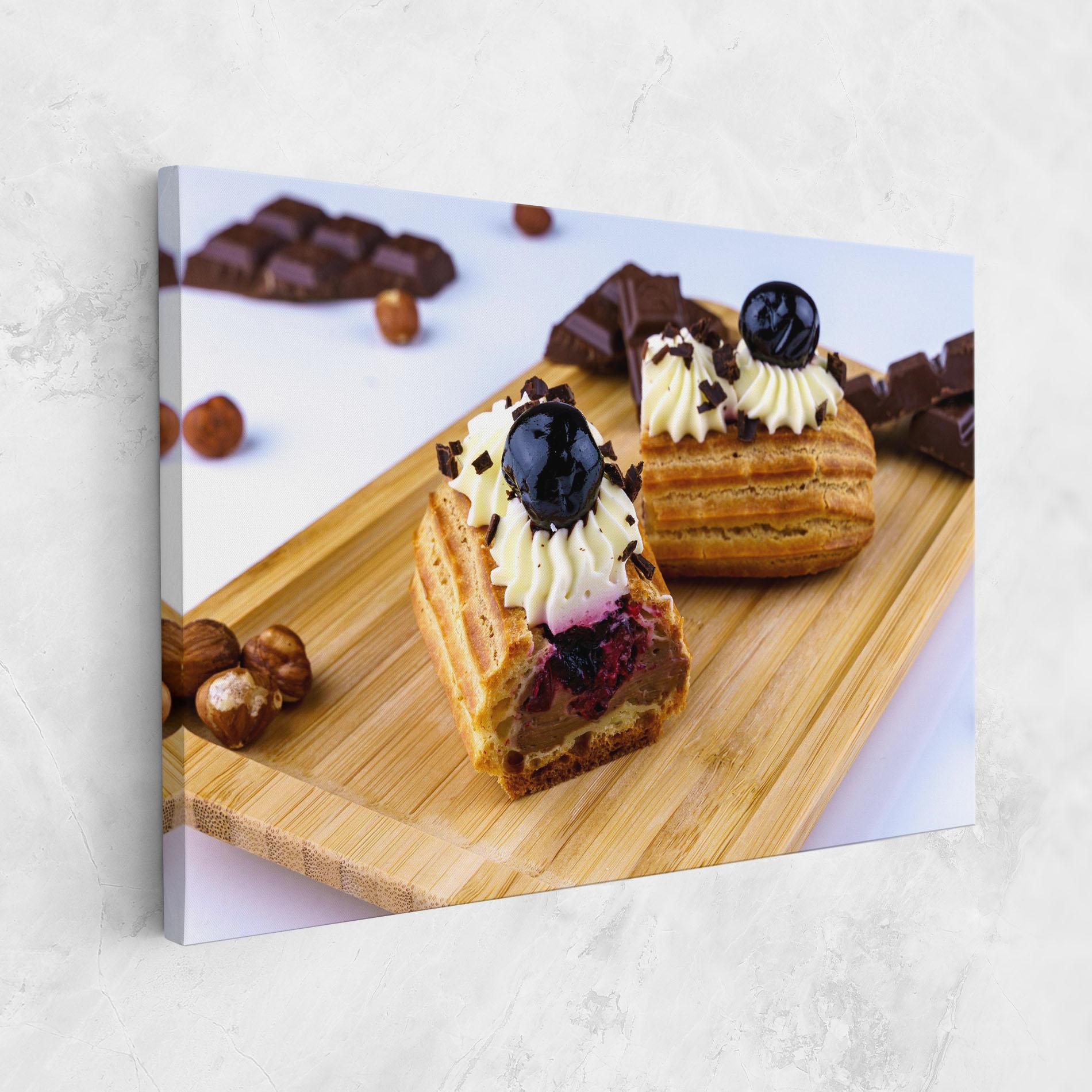 Vászonkép Blueberry Eclair mockup 1