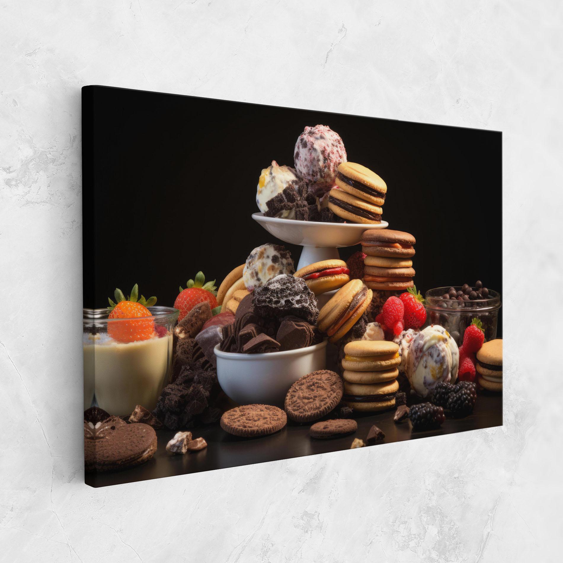 Vászonkép Ice Cream Cookies mockup 1