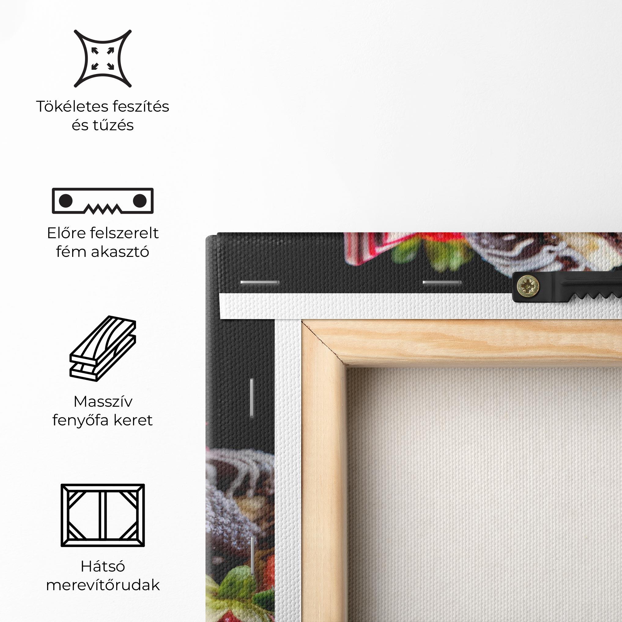 Vászonkép Berries Macarons mockup 5