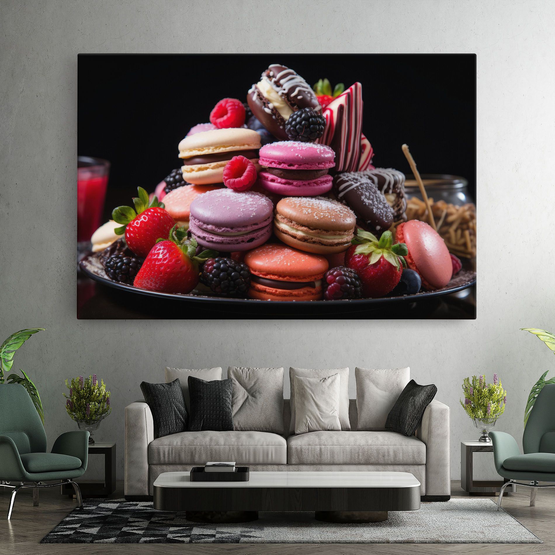 Berries Macarons mockup 7