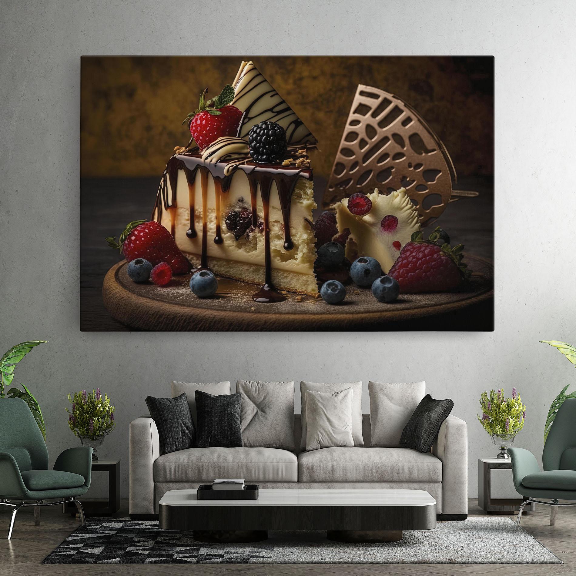 Vászonkép Cheesecake Chocolate mockup 7