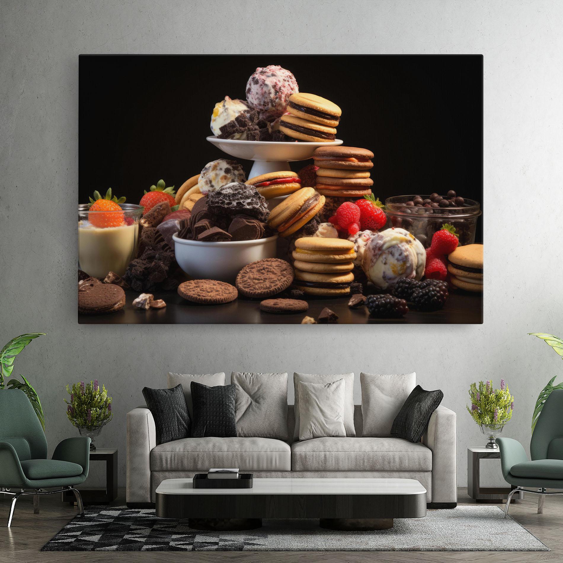 Vászonkép Ice Cream Cookies mockup 7