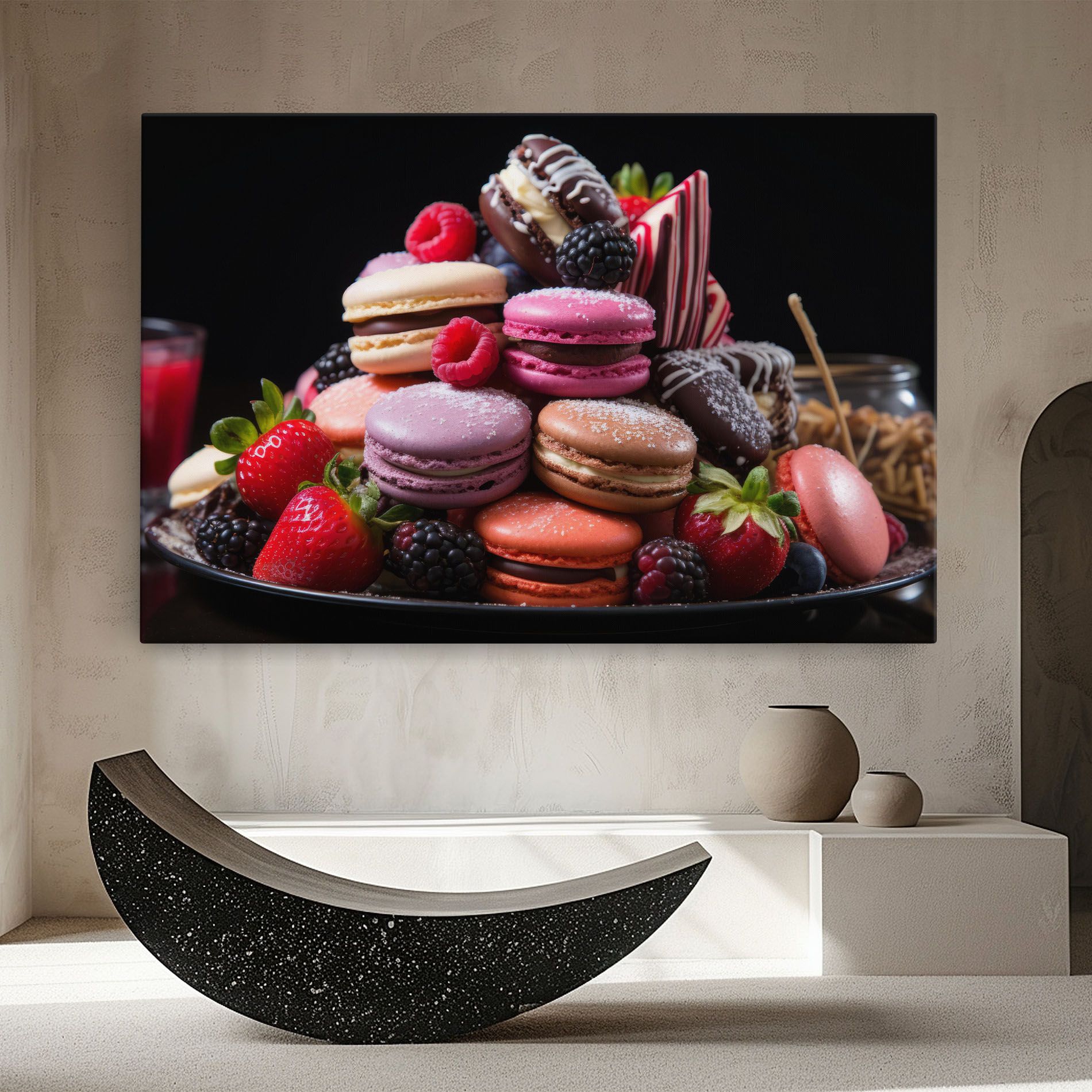 Berries Macarons mockup 8