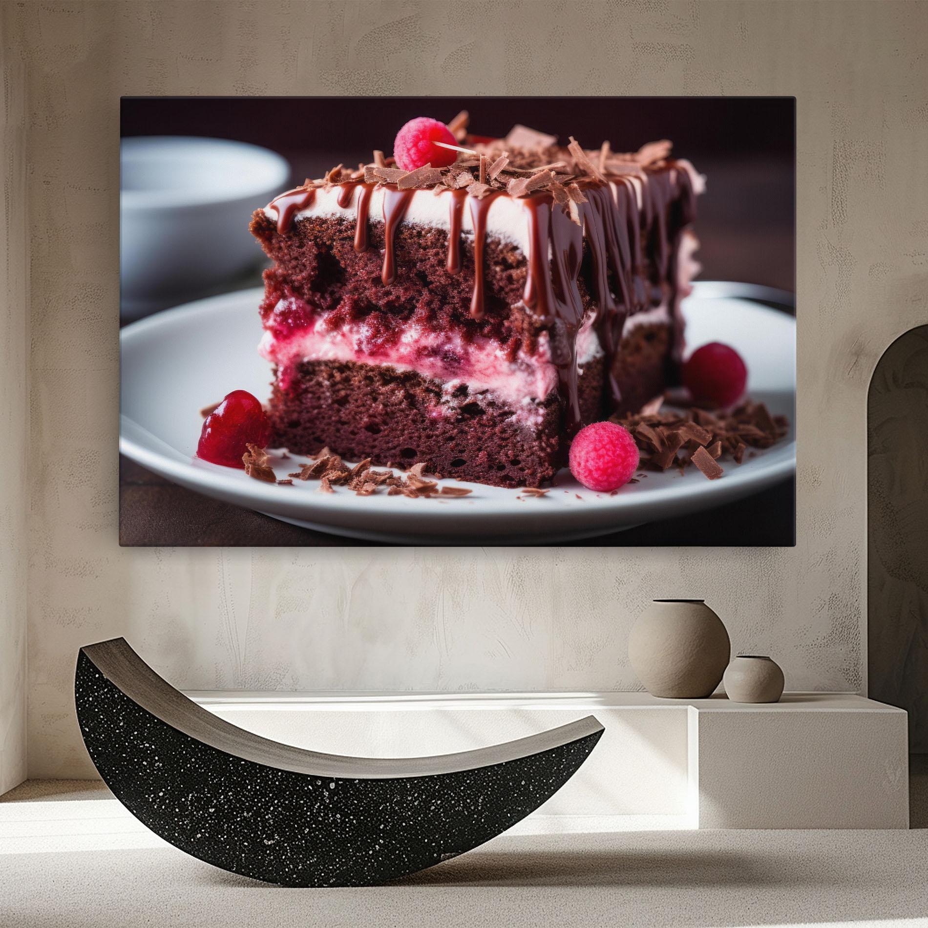 Vászonkép Brown Cake mockup 8