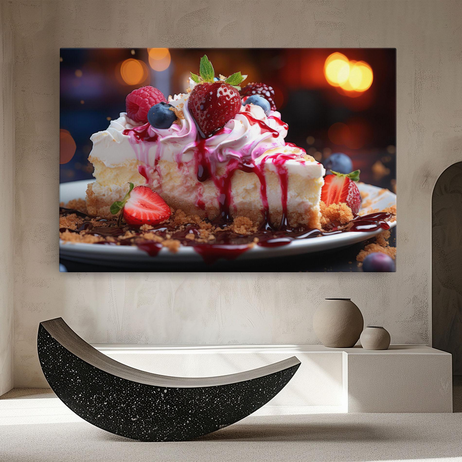 Vászonkép Cheesecake Berries mockup 8