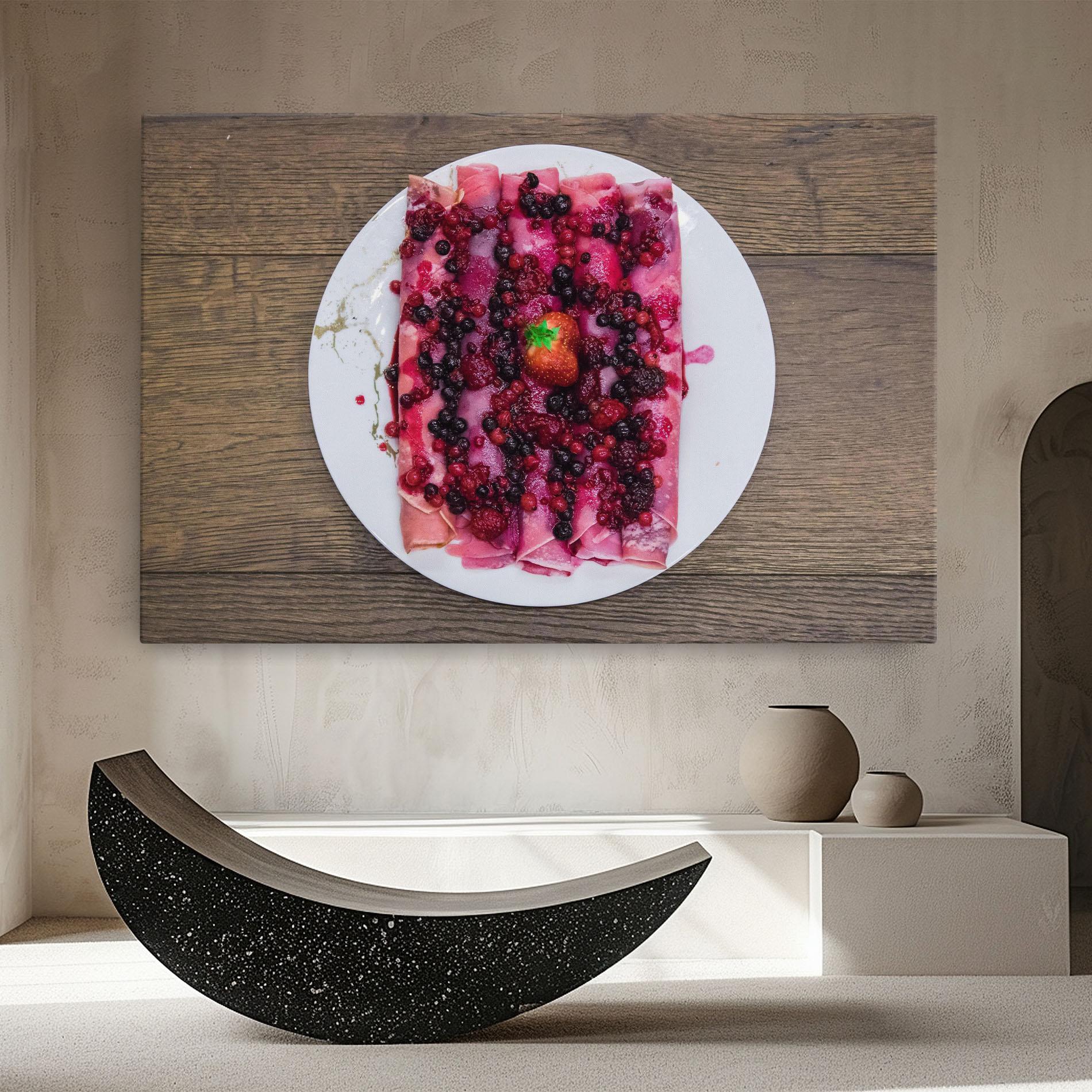 Vászonkép Strawberry Pancakes mockup 8