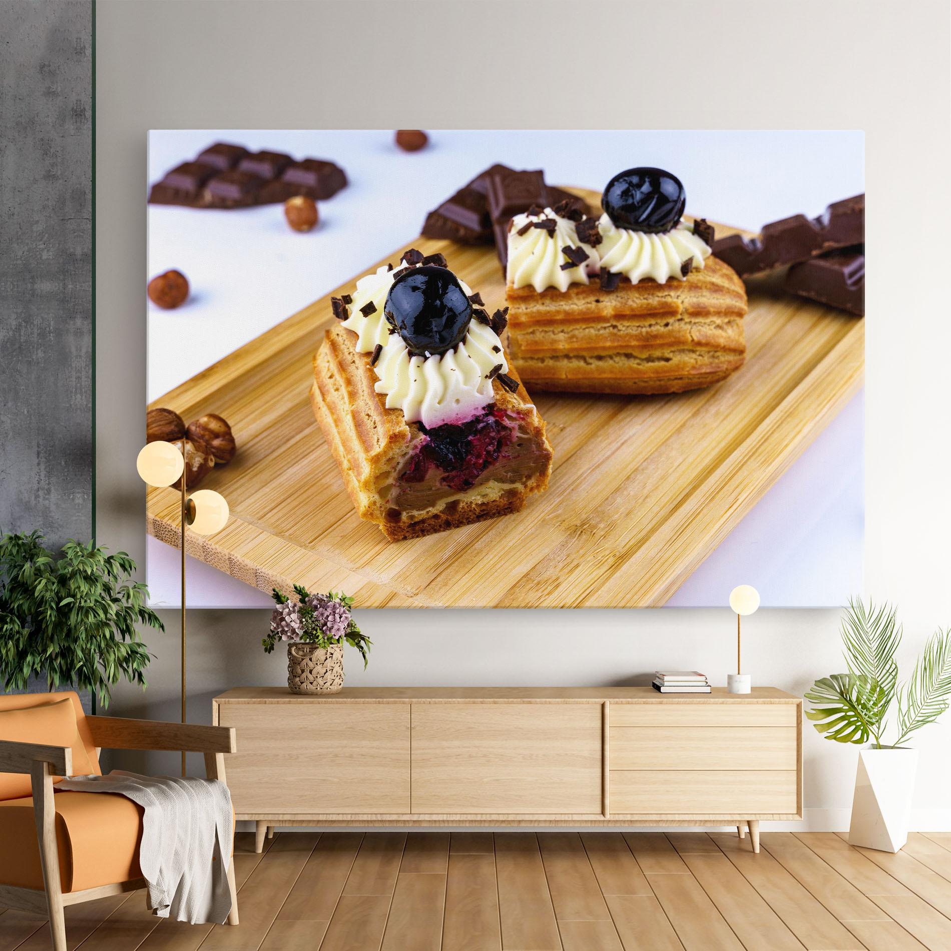 Vászonkép Blueberry Eclair mockup 9