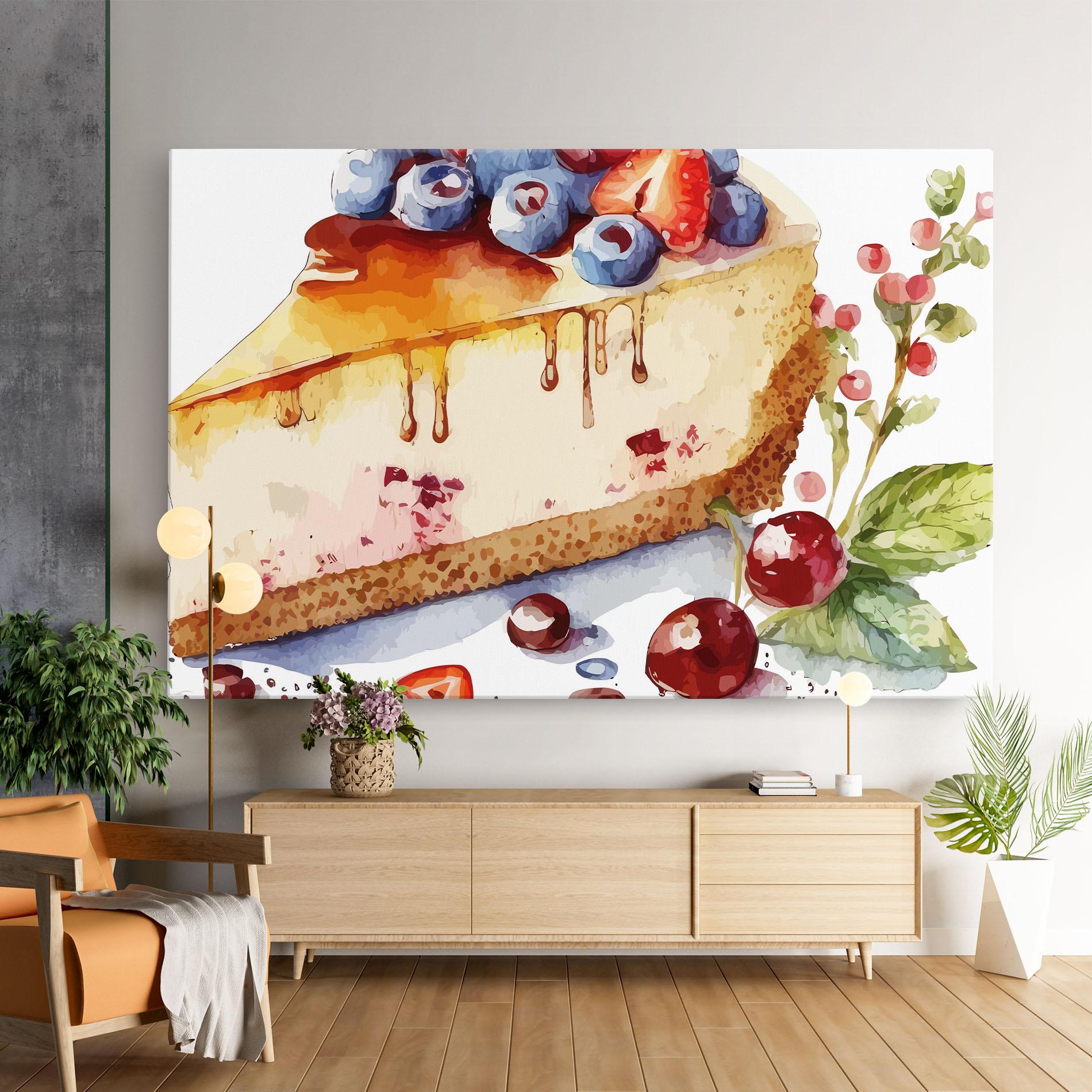 Vászonkép Cheesecake mockup 9
