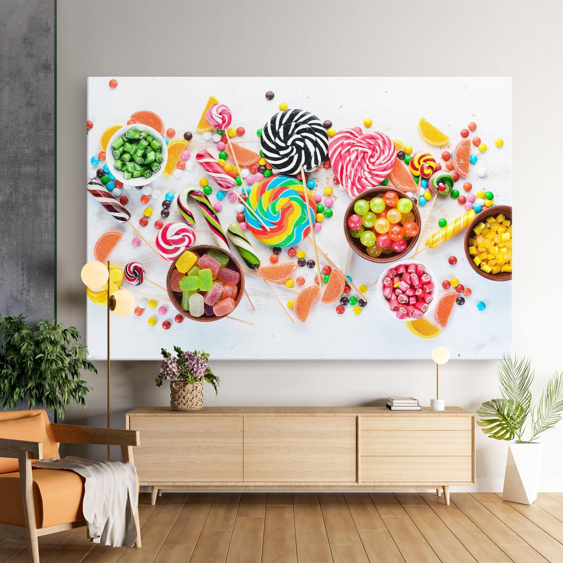 Vászonkép Colorful Candies Jelly mockup 9