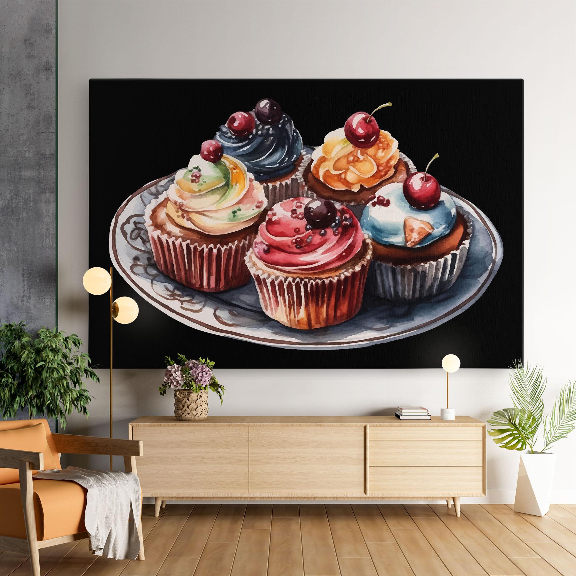 Vászonkép Colorful Muffins mockup 9