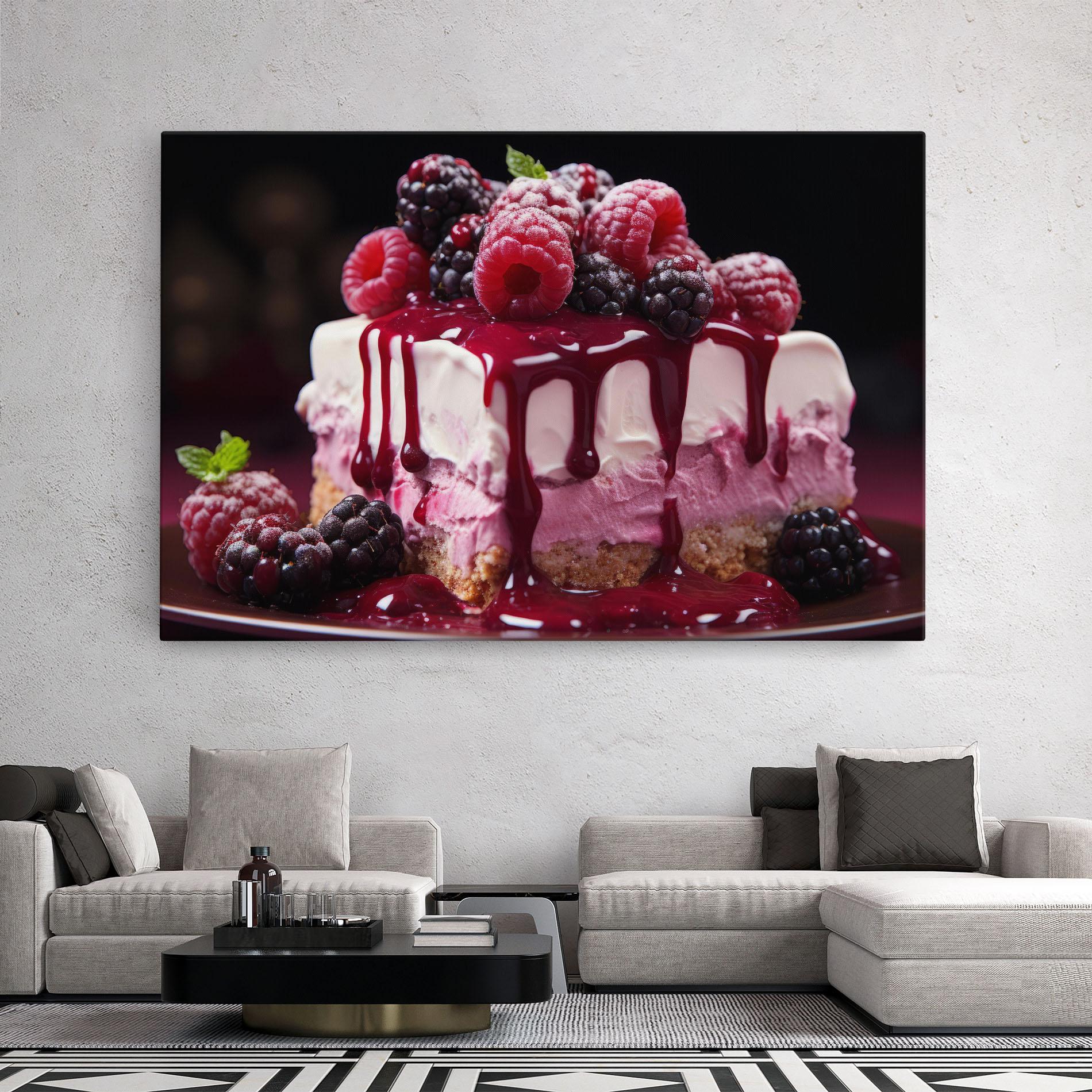 Vászonkép Berries Cream mockup 2