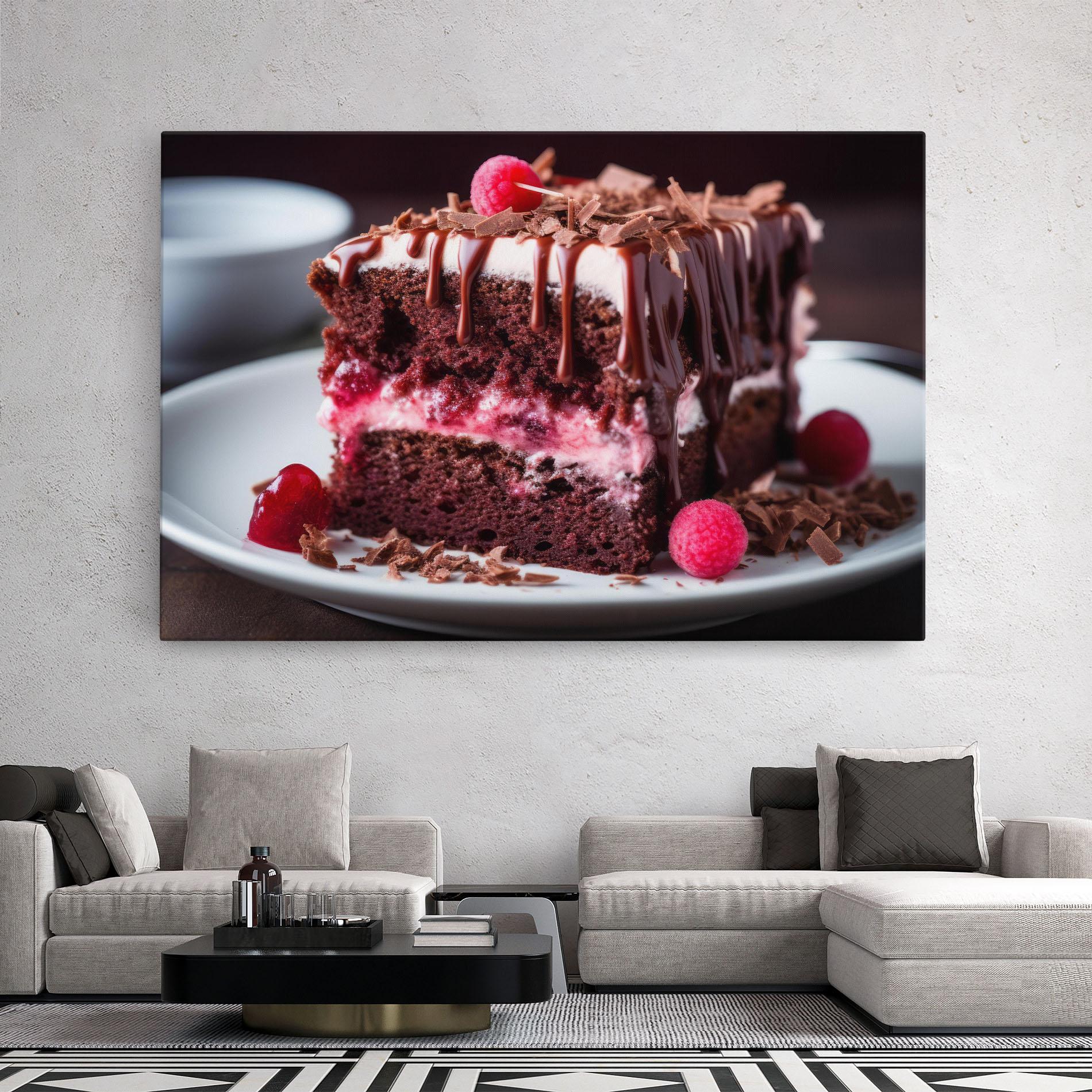 Vászonkép Brown Cake mockup 2