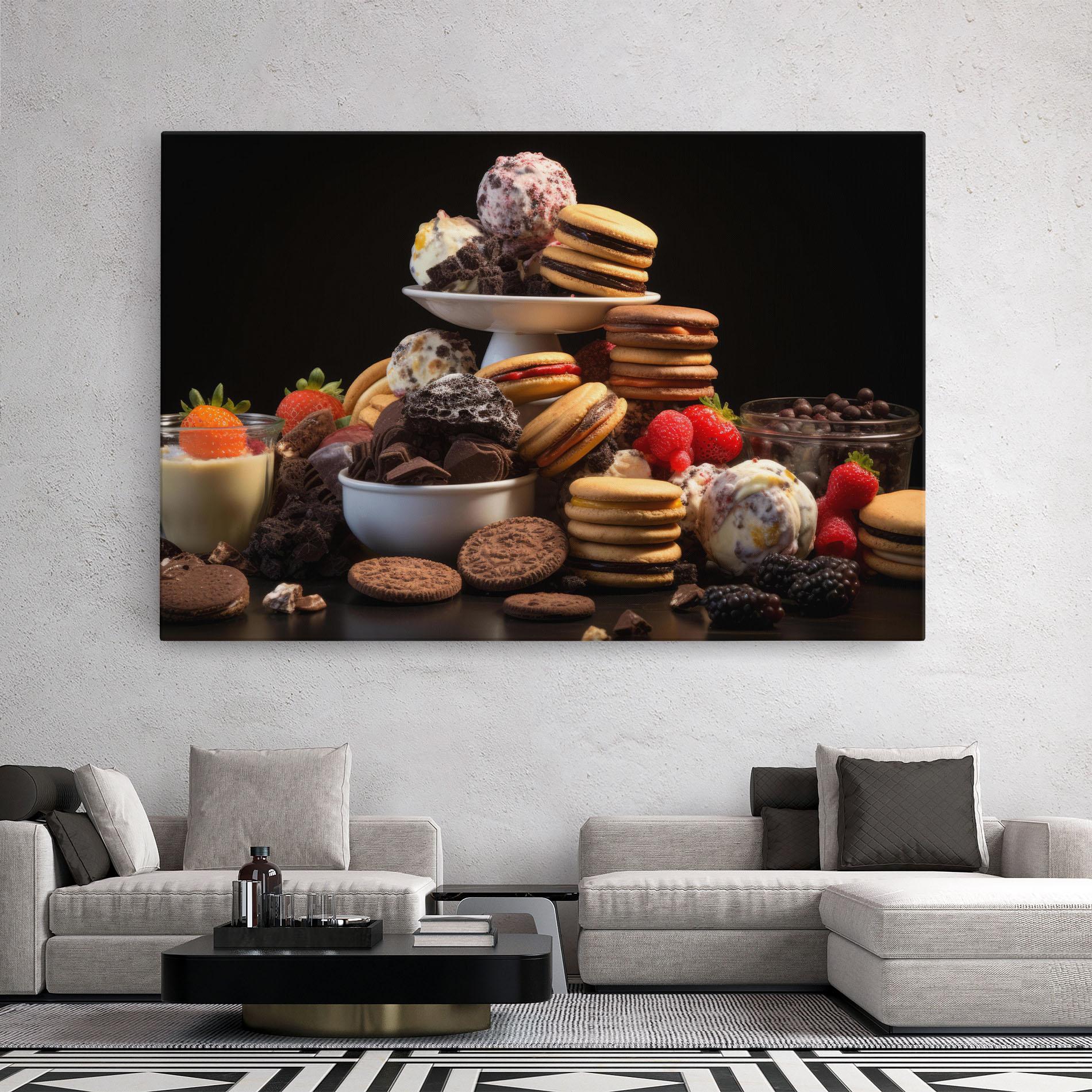 Vászonkép Ice Cream Cookies mockup 2