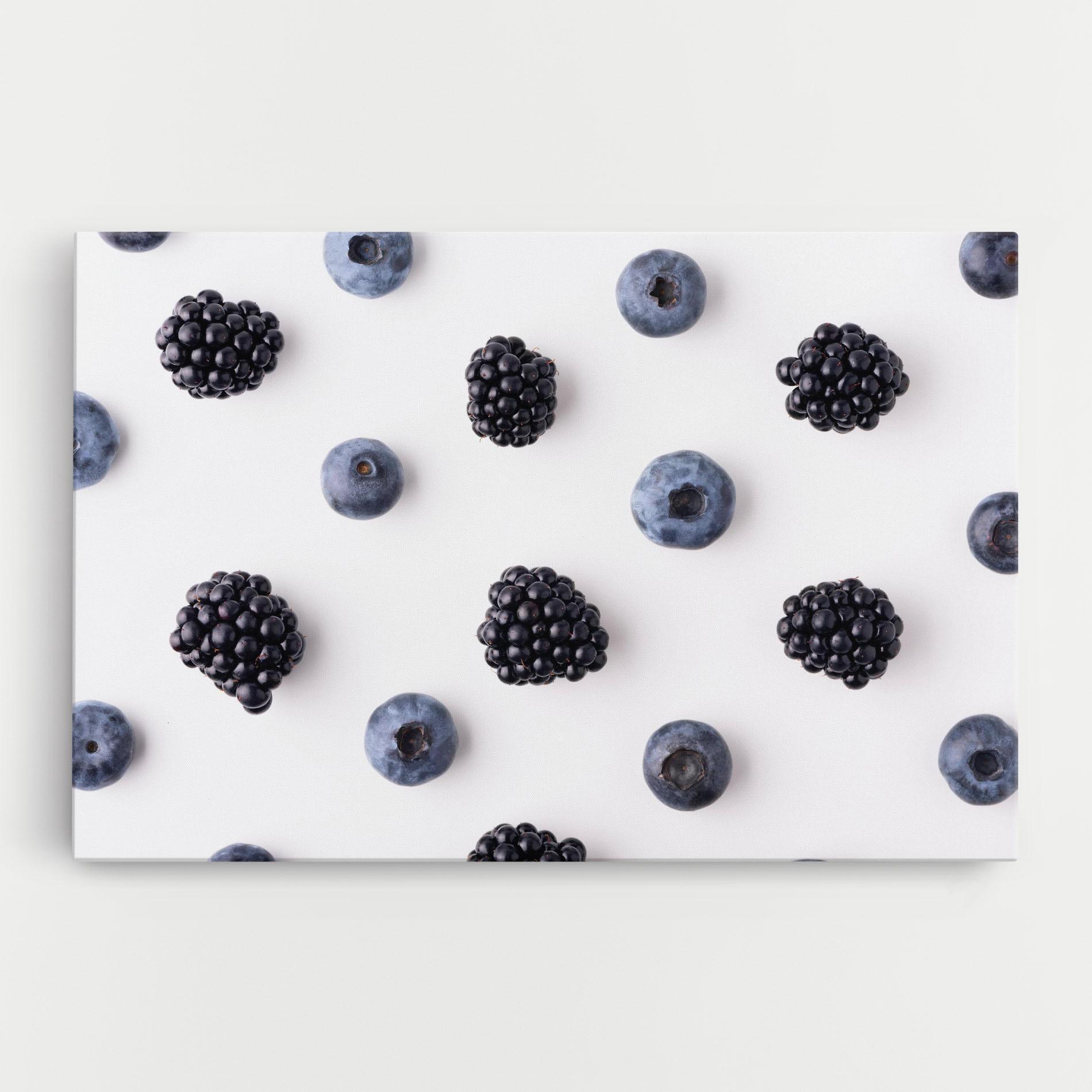 Vászonkép Blackberries And Blueberries mockup 0