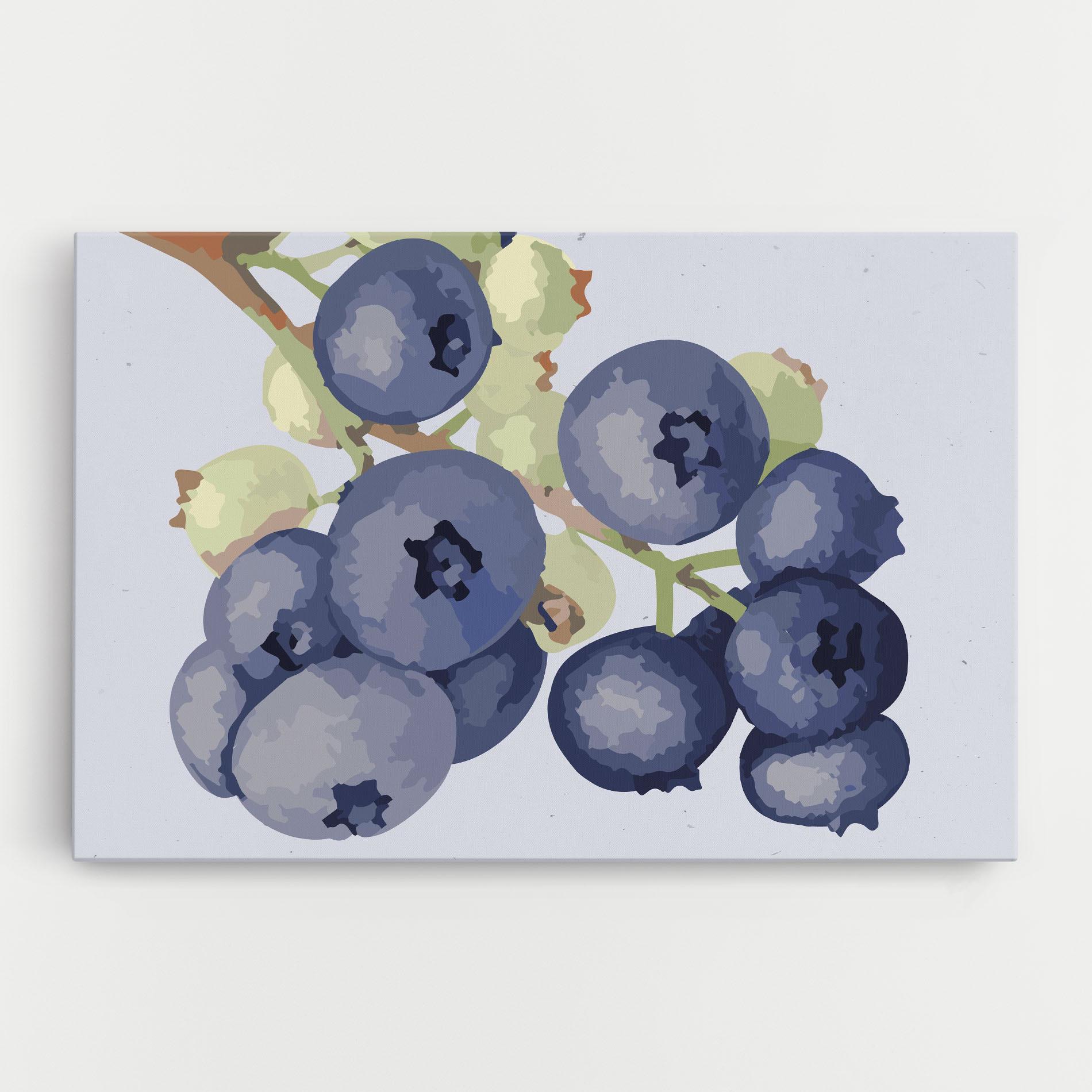 Vászonkép Blueberries Art mockup 0