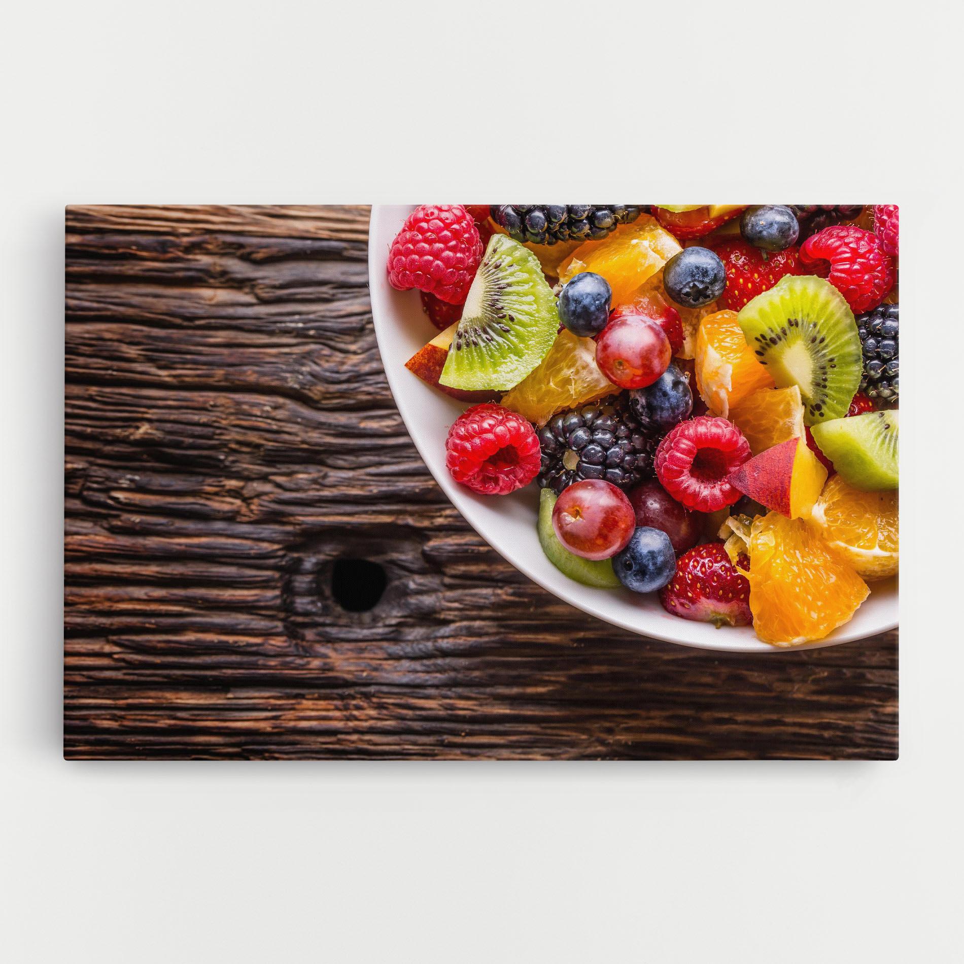 Vászonkép Fresh Fruit Salad mockup 0