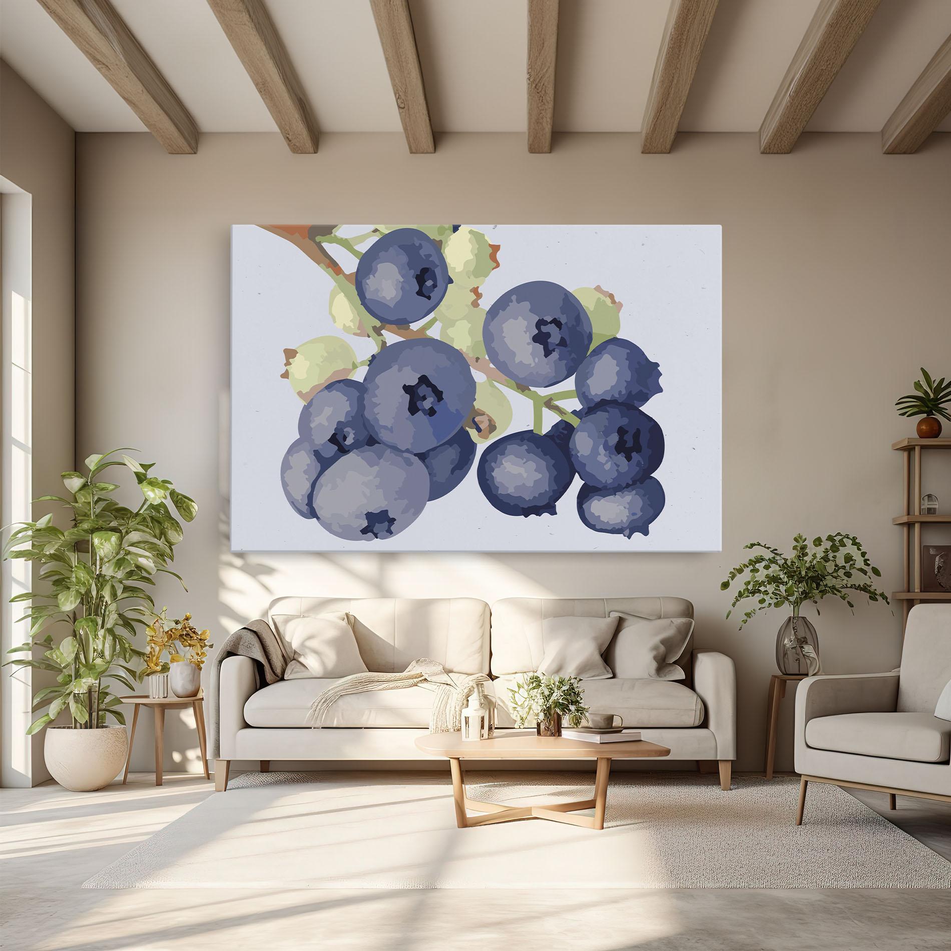 Vászonkép Blueberries Art mockup 6