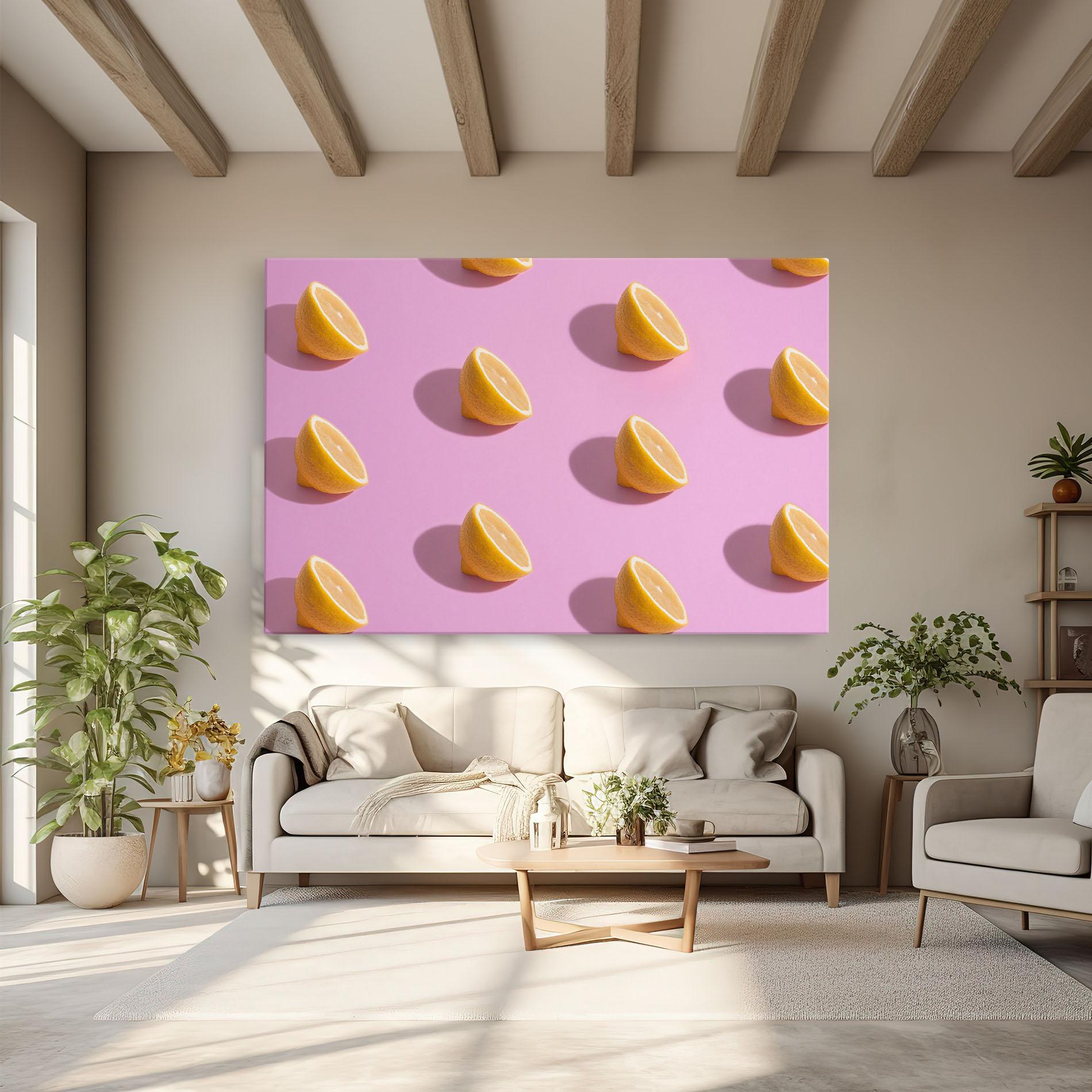 Vászonkép Lemon Pattern mockup 6