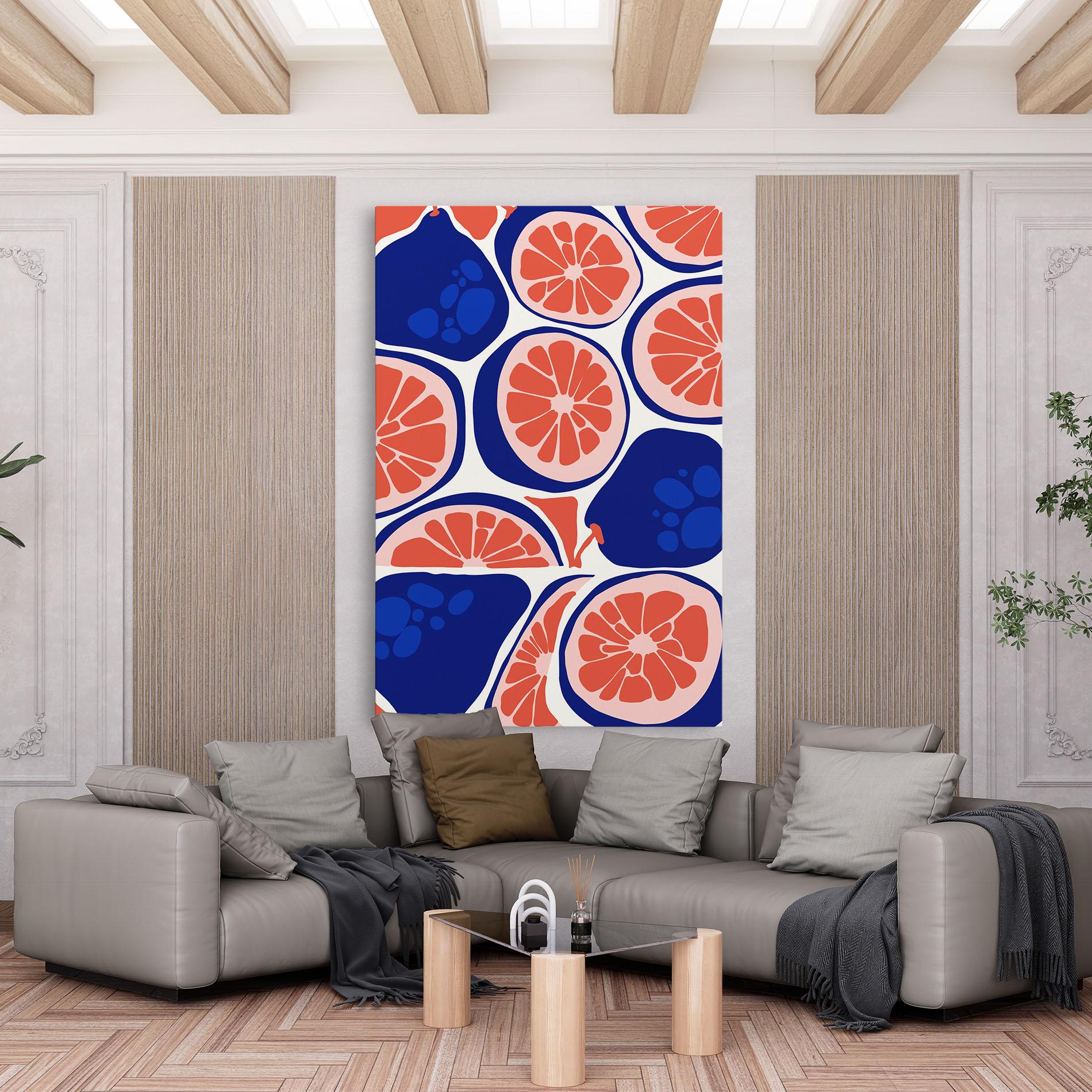 Vászonkép Blue Pink Fruit mockup 6