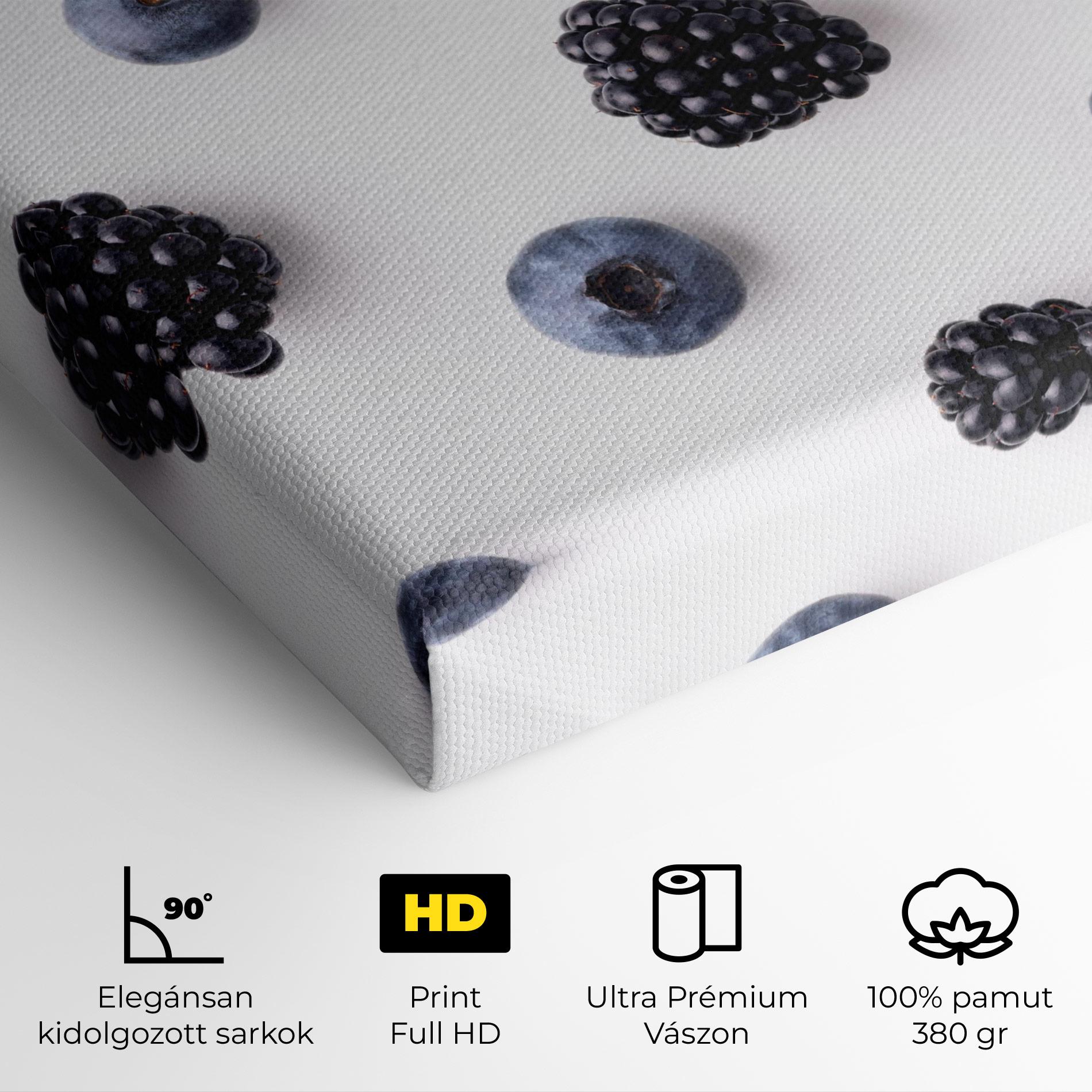 Vászonkép Blackberries And Blueberries mockup 4