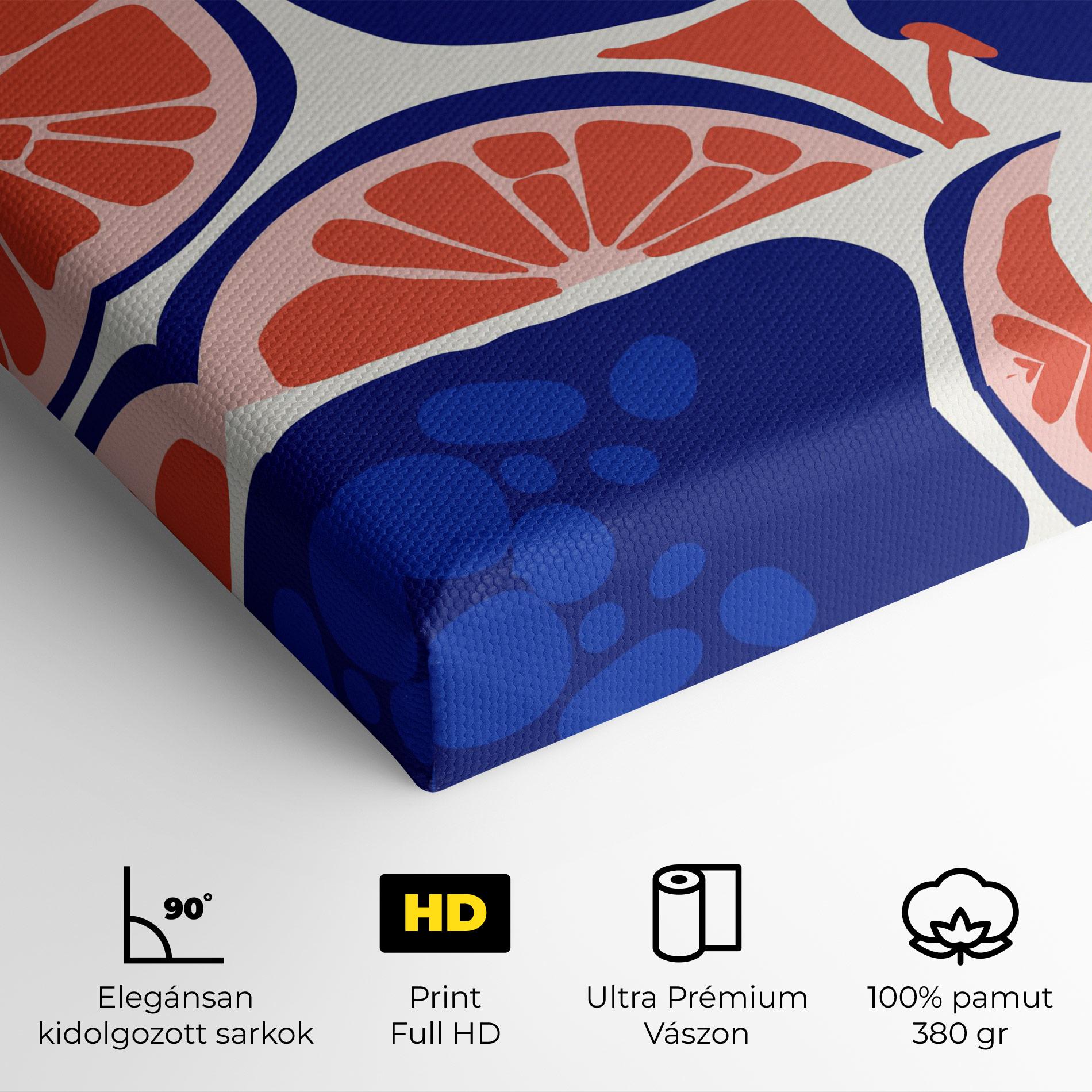 Vászonkép Blue Pink Fruit mockup 4