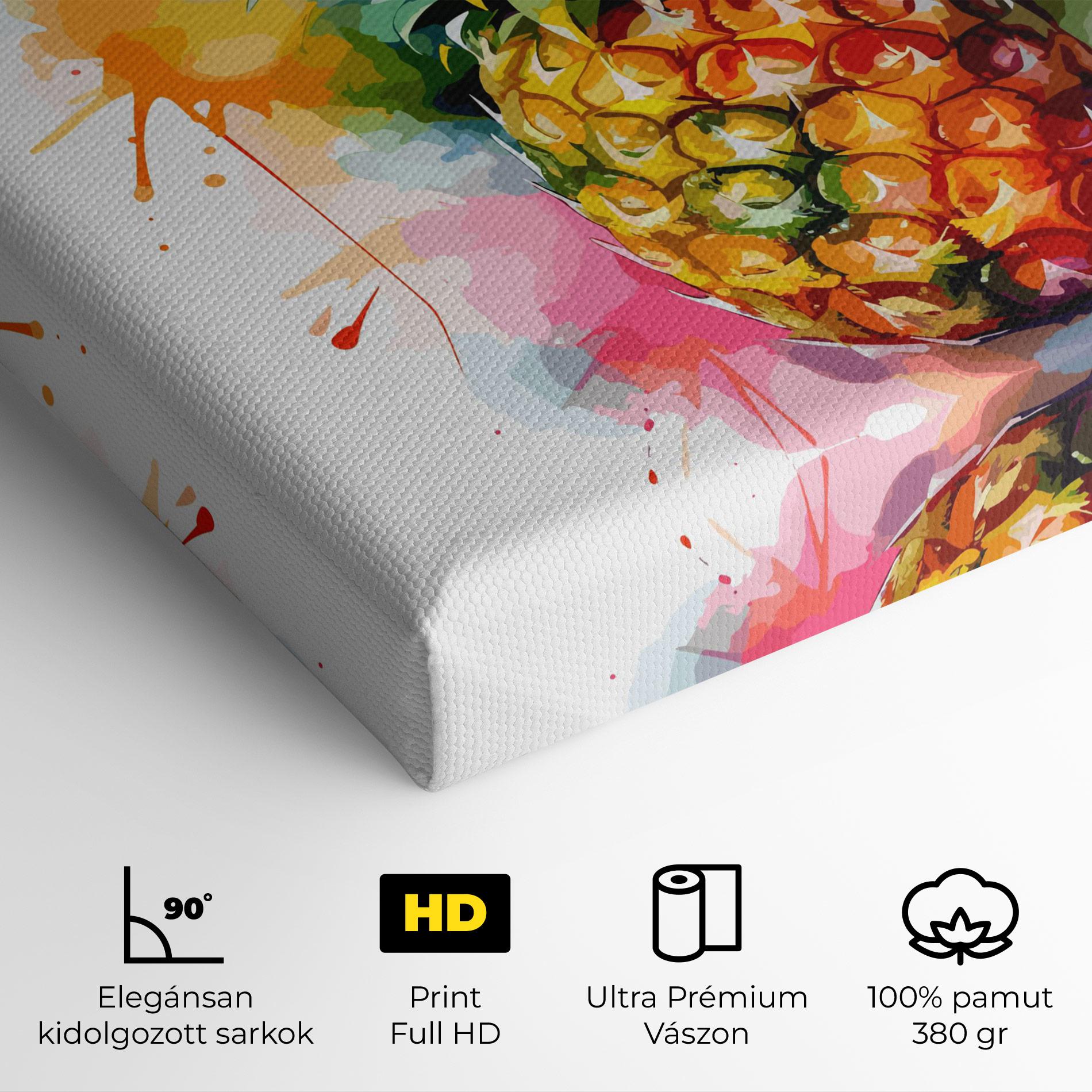 Vászonkép Color Mix Pineapple mockup 4