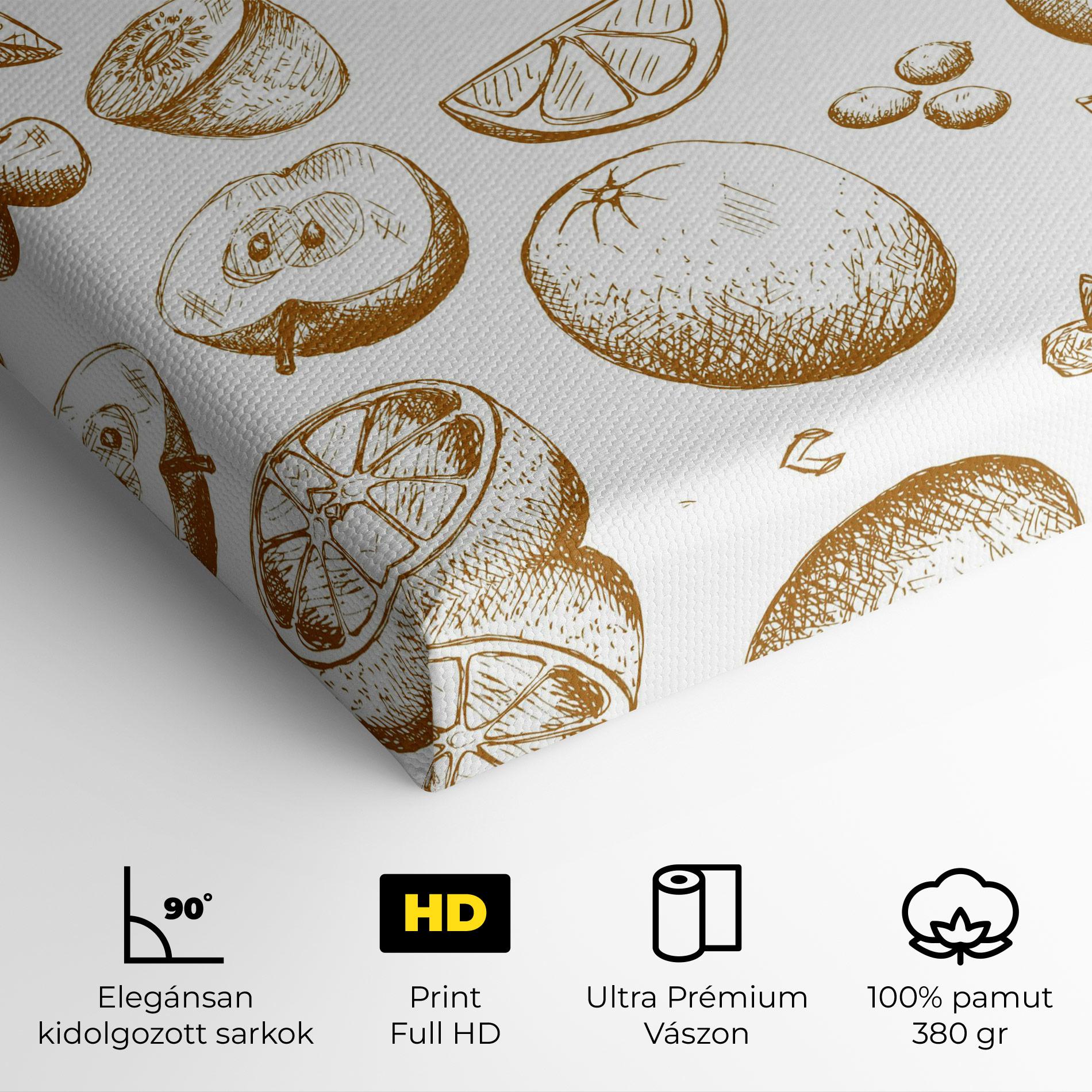 Vászonkép Floating Fruits mockup 4