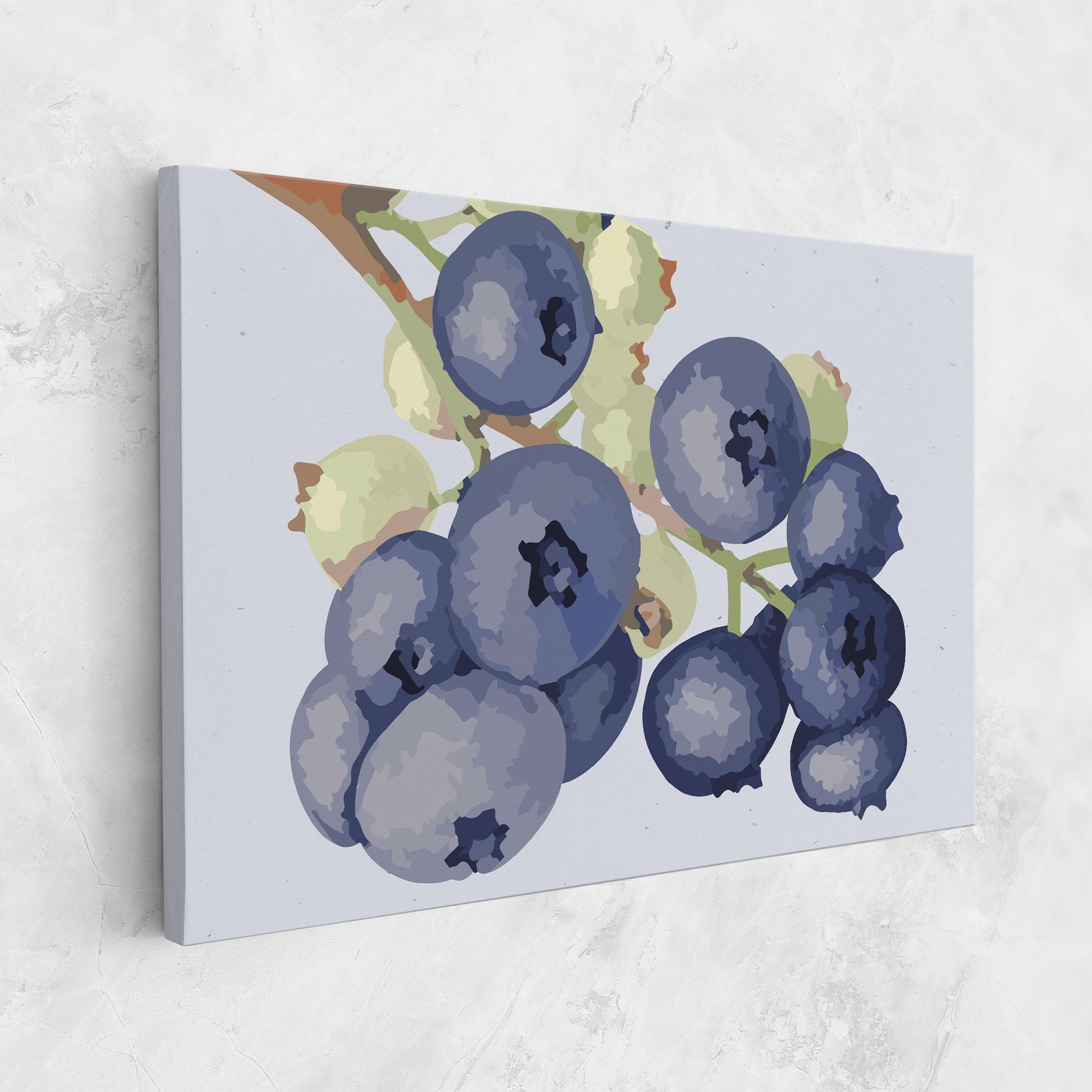 Vászonkép Blueberries Art mockup 1
