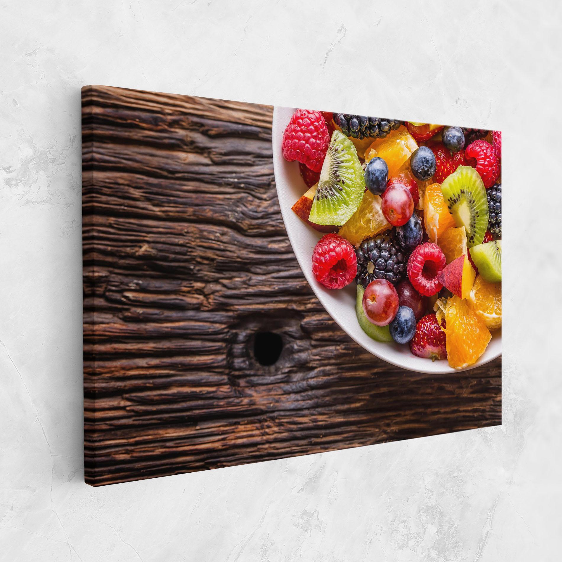 Vászonkép Fresh Fruit Salad mockup 1