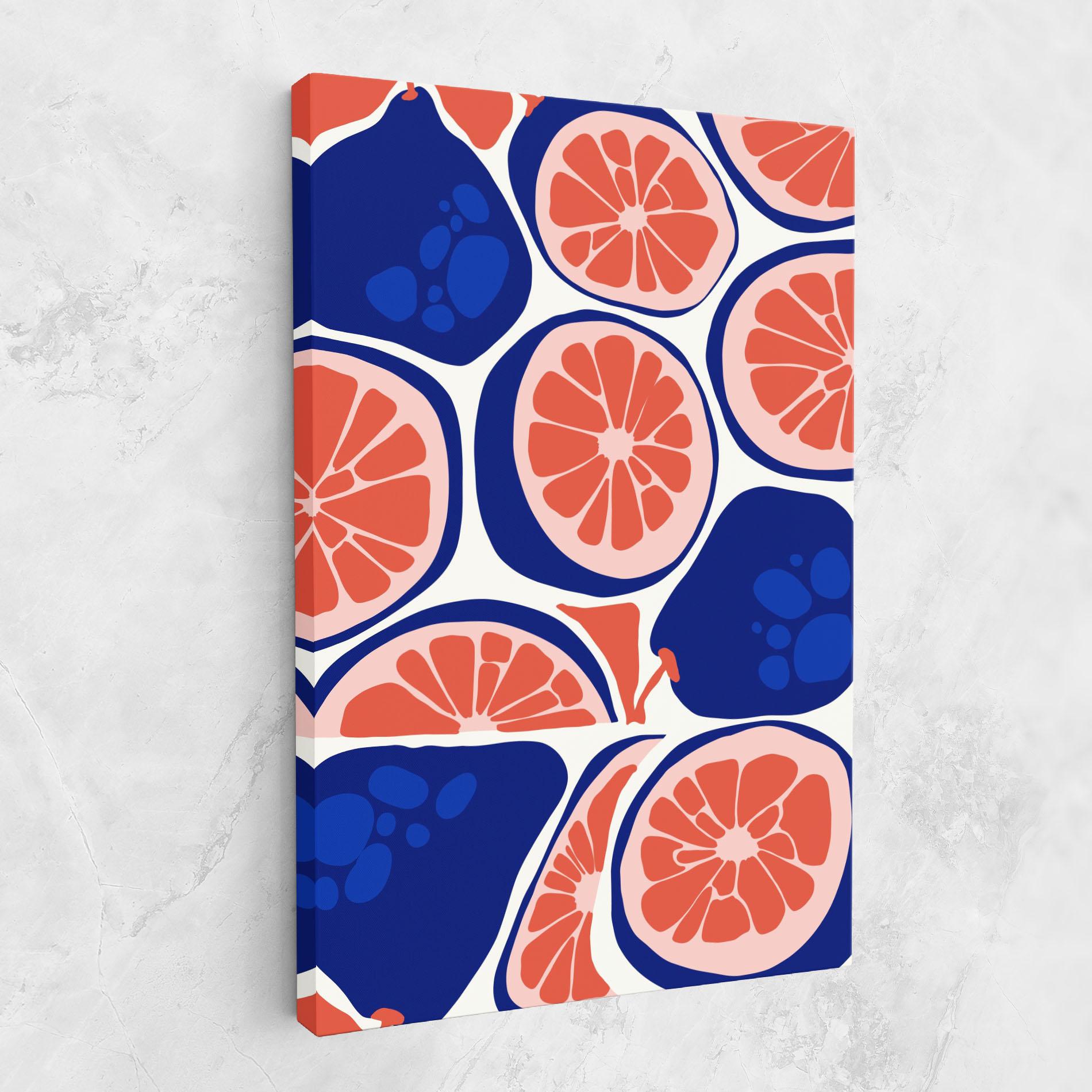 Vászonkép Blue Pink Fruit mockup 1