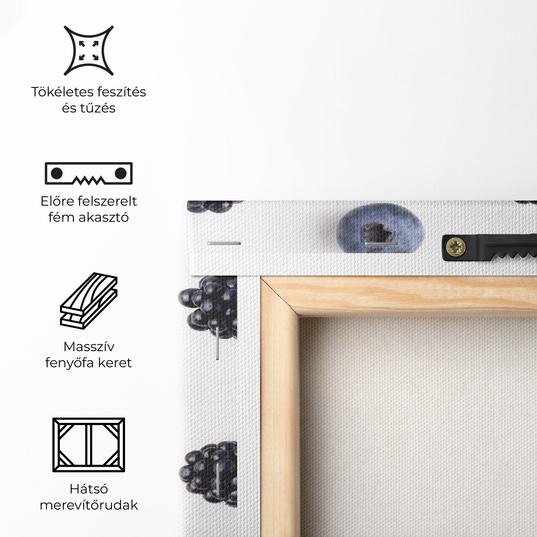 Vászonkép Blackberries And Blueberries mockup 5