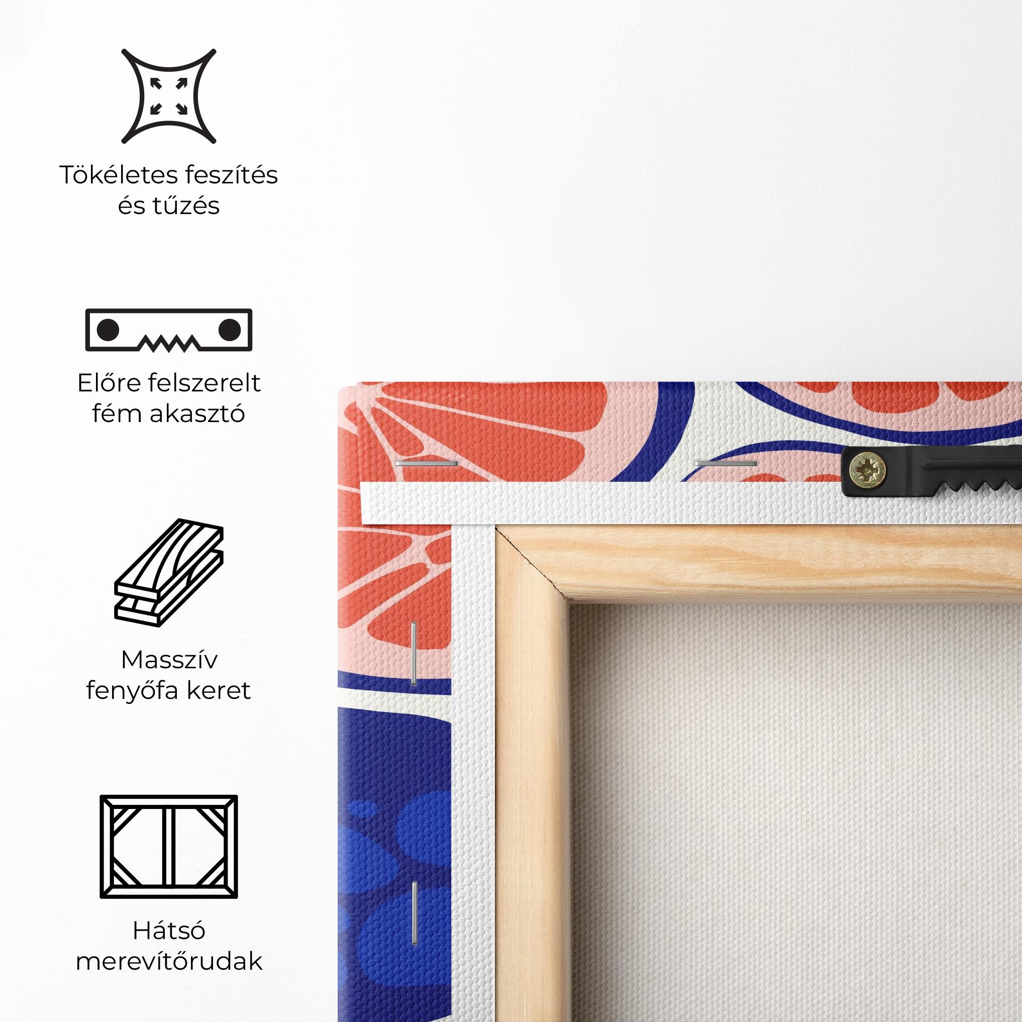 Vászonkép Blue Pink Fruit mockup 5