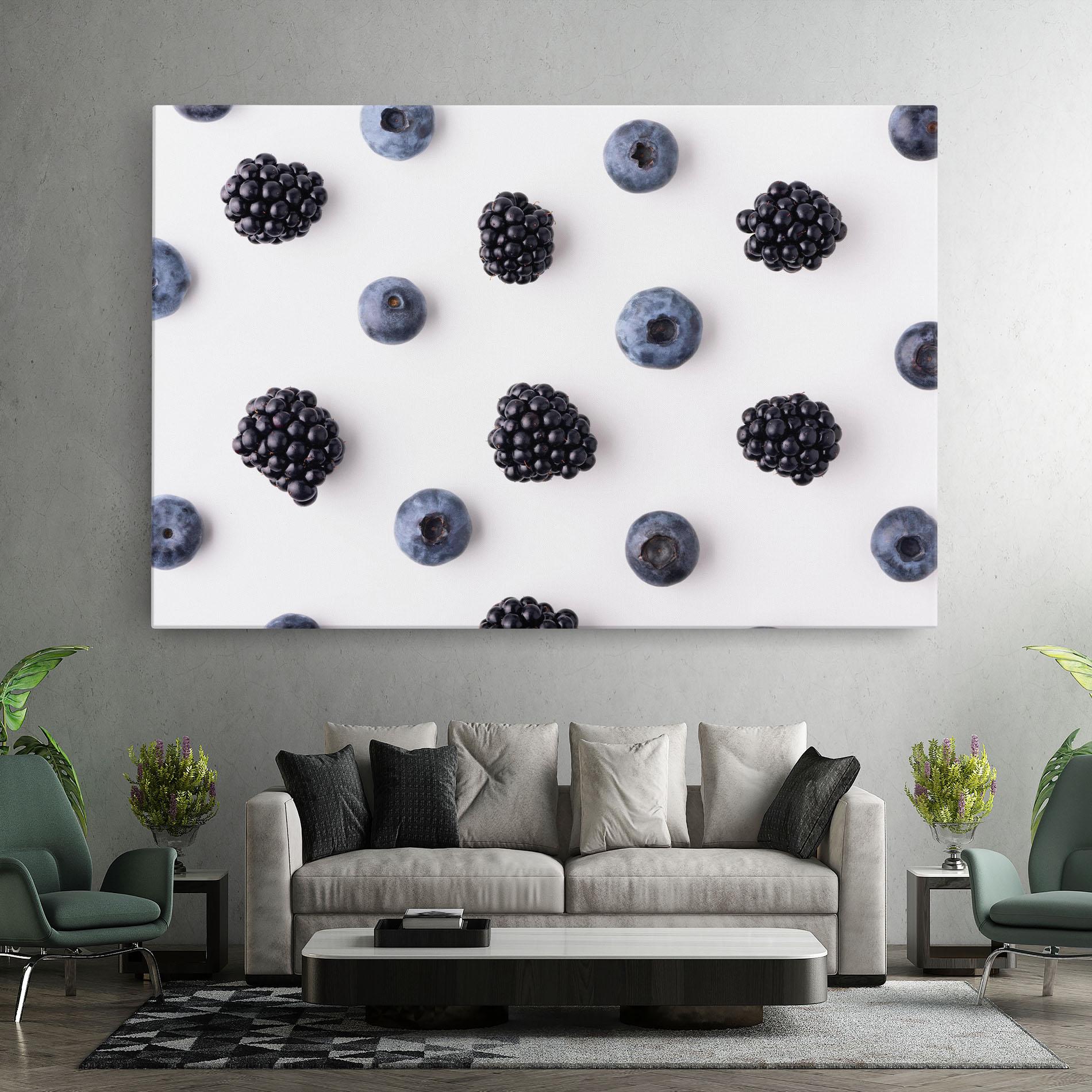 Vászonkép Blackberries And Blueberries mockup 7
