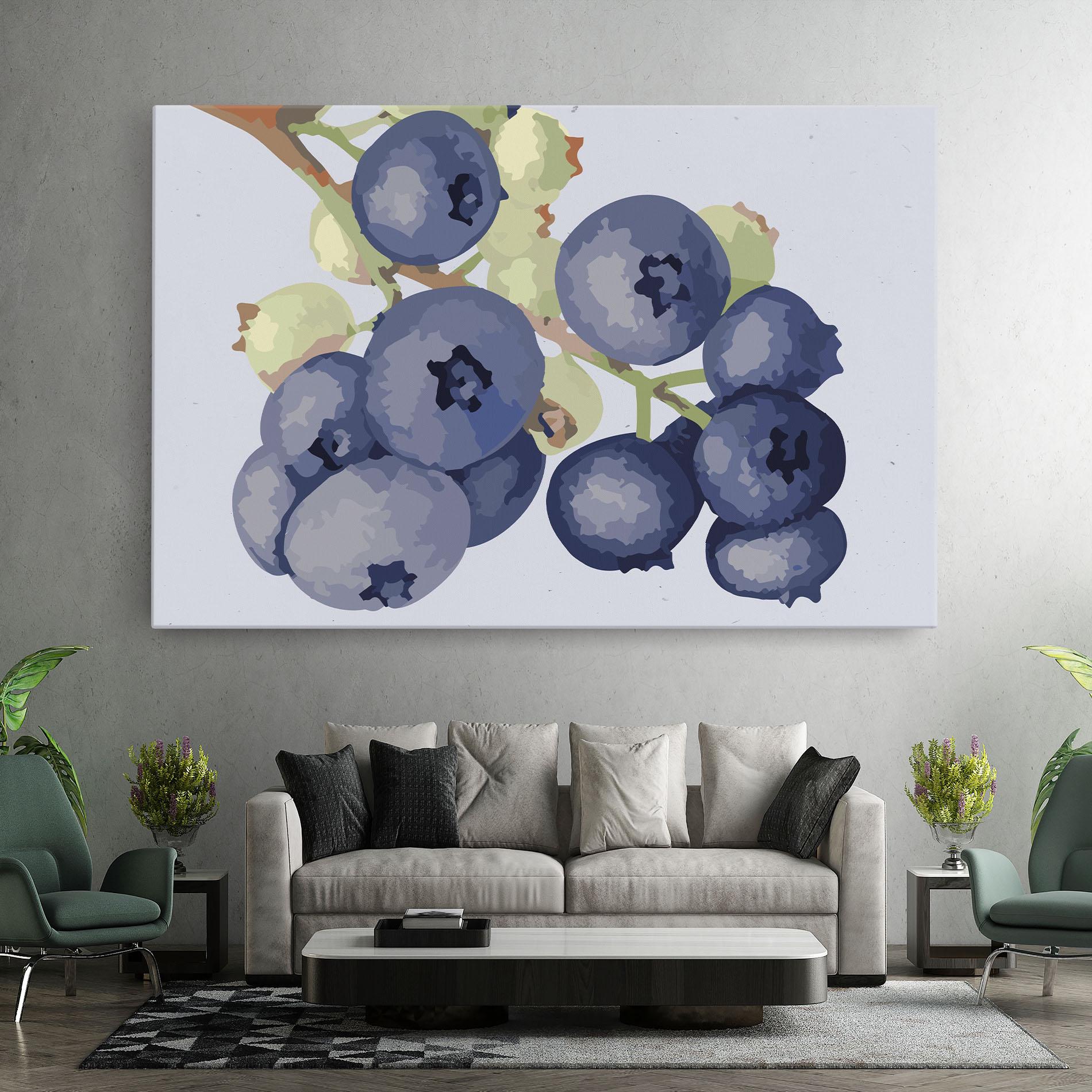 Vászonkép Blueberries Art mockup 7
