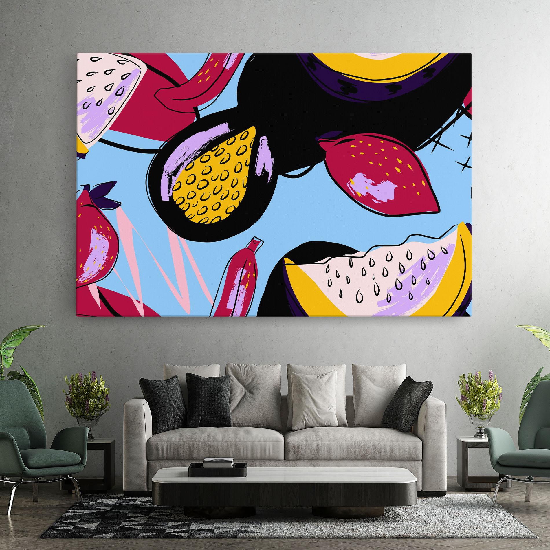 Vászonkép Colorful Fruits mockup 7