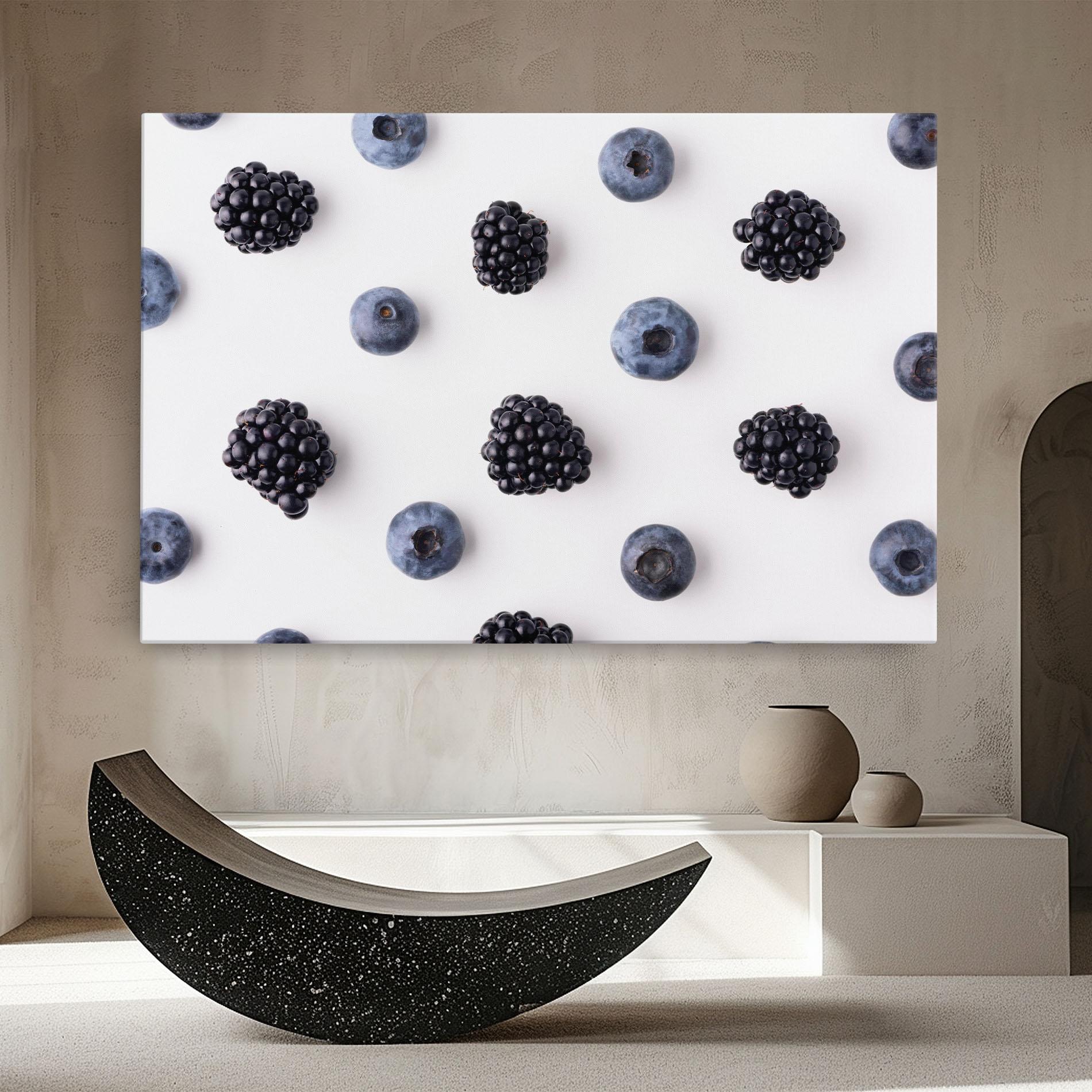 Vászonkép Blackberries And Blueberries mockup 8