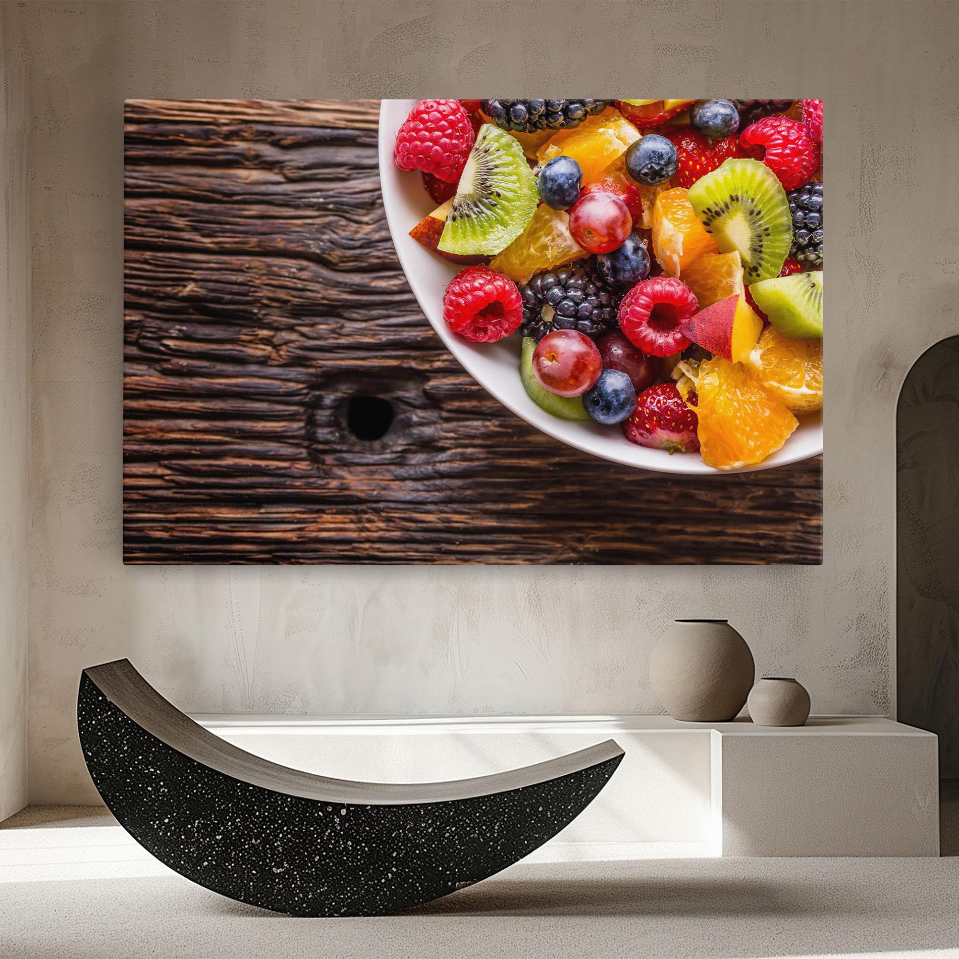 Vászonkép Fresh Fruit Salad mockup 8