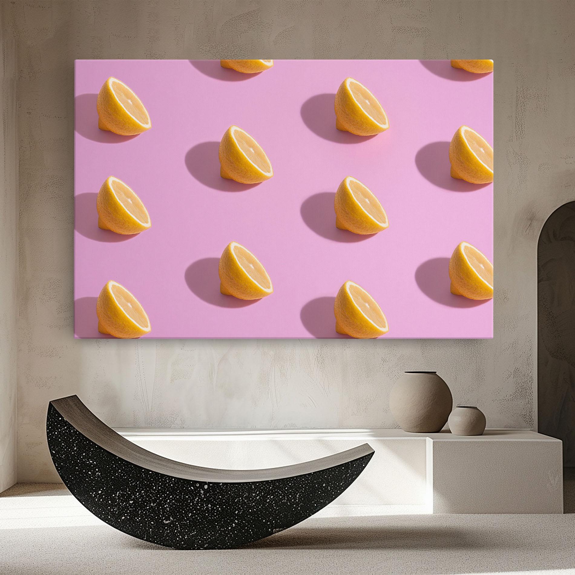 Vászonkép Lemon Pattern mockup 8