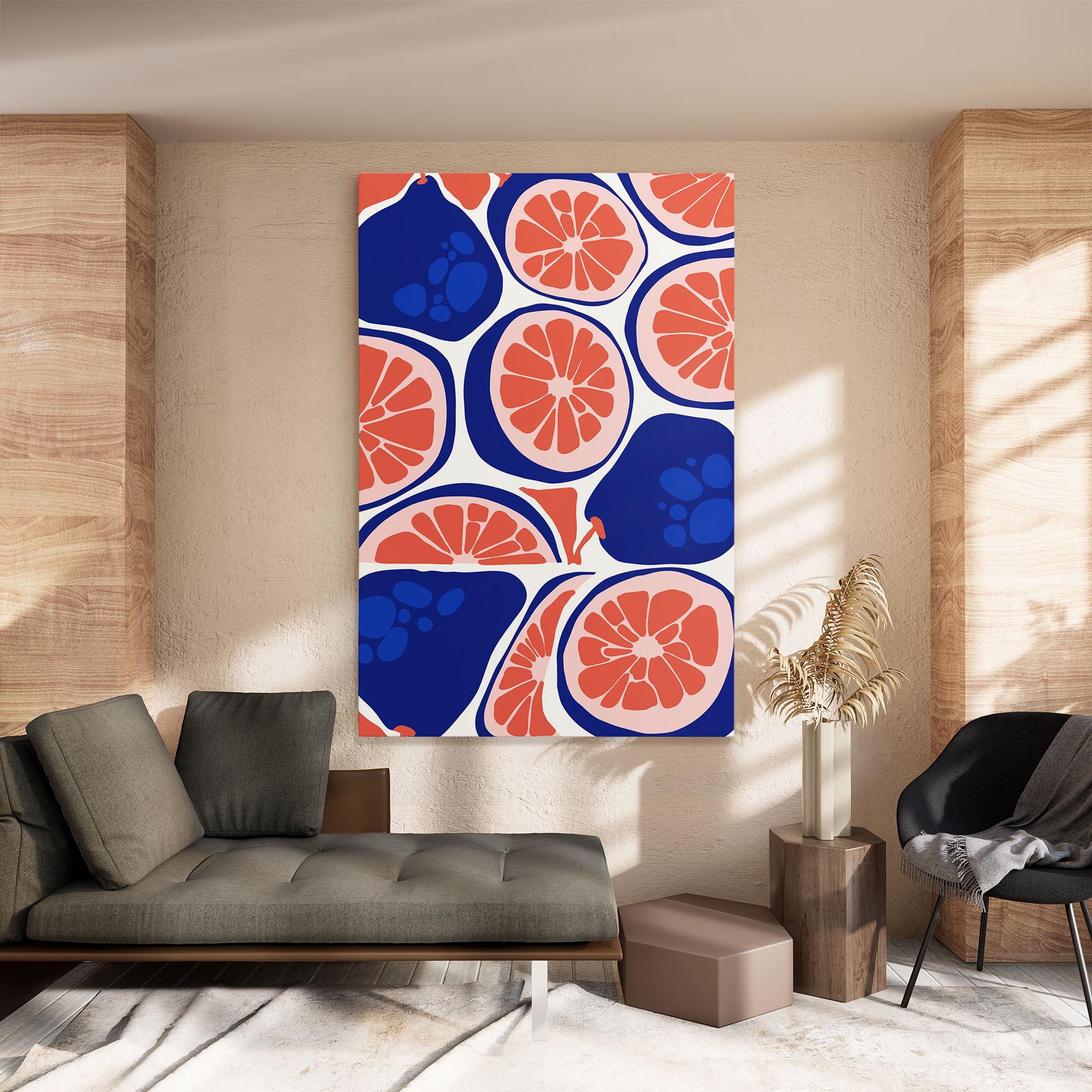 Vászonkép Blue Pink Fruit mockup 8