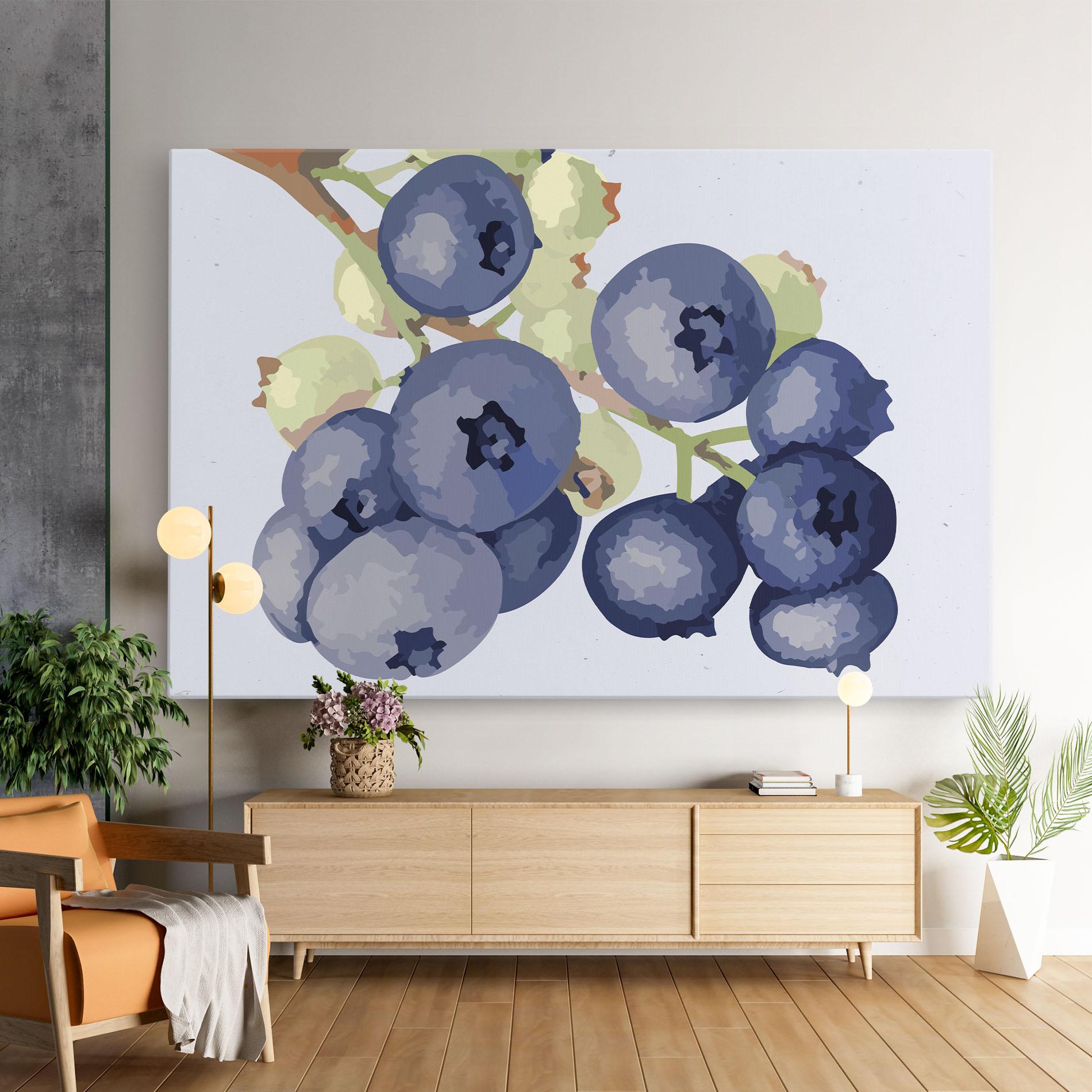 Vászonkép Blueberries Art mockup 9