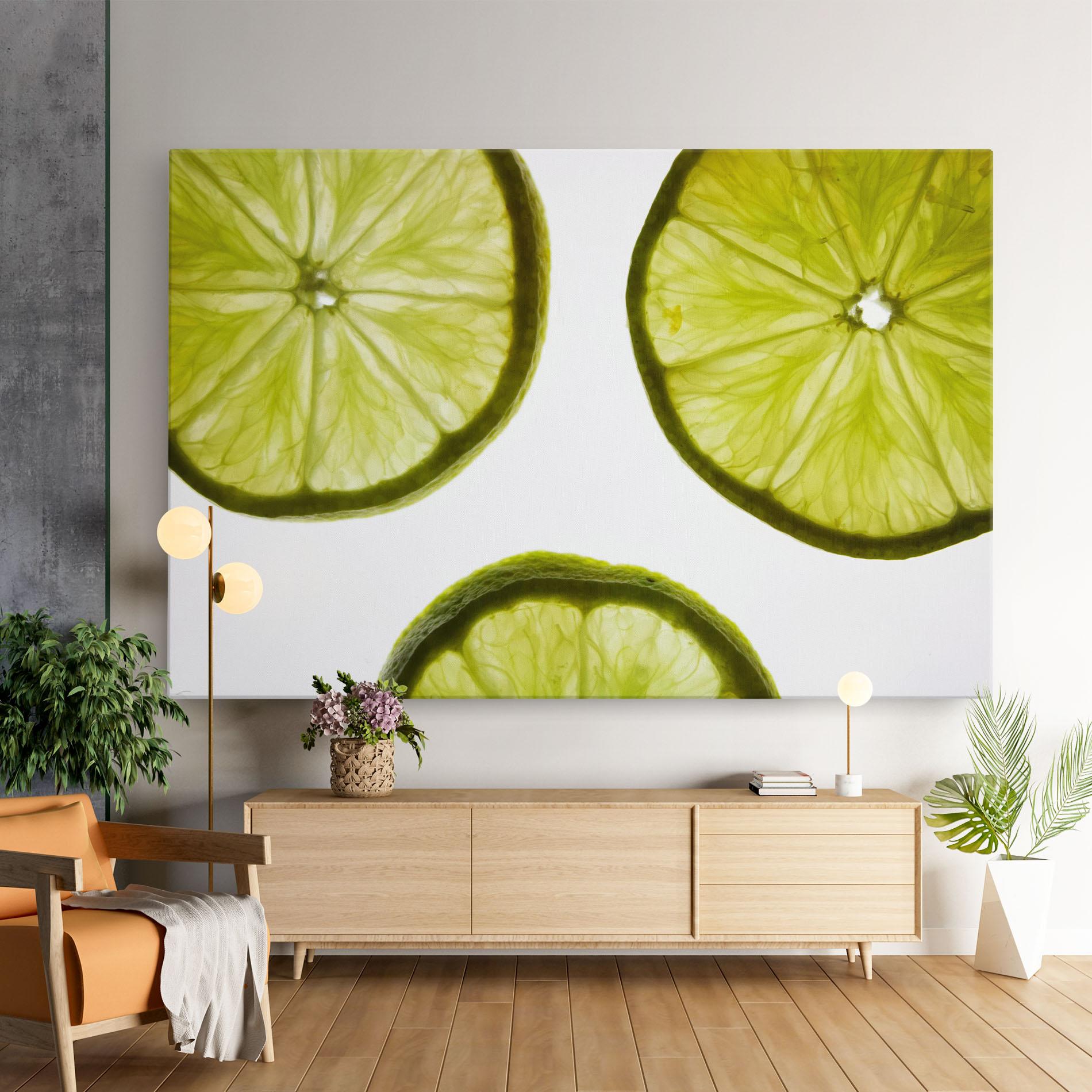 Vászonkép Lime Slice mockup 9