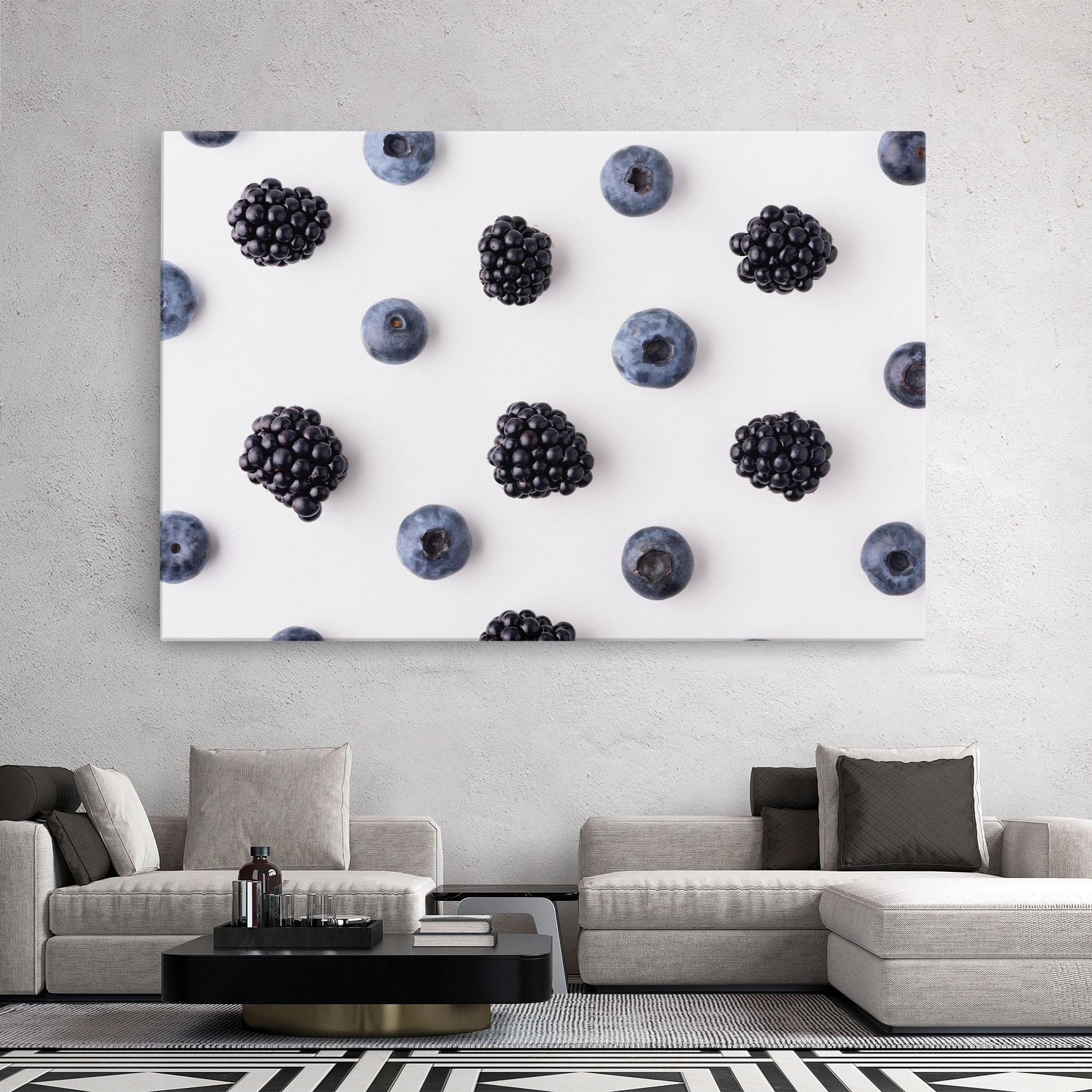 Vászonkép Blackberries And Blueberries mockup 2