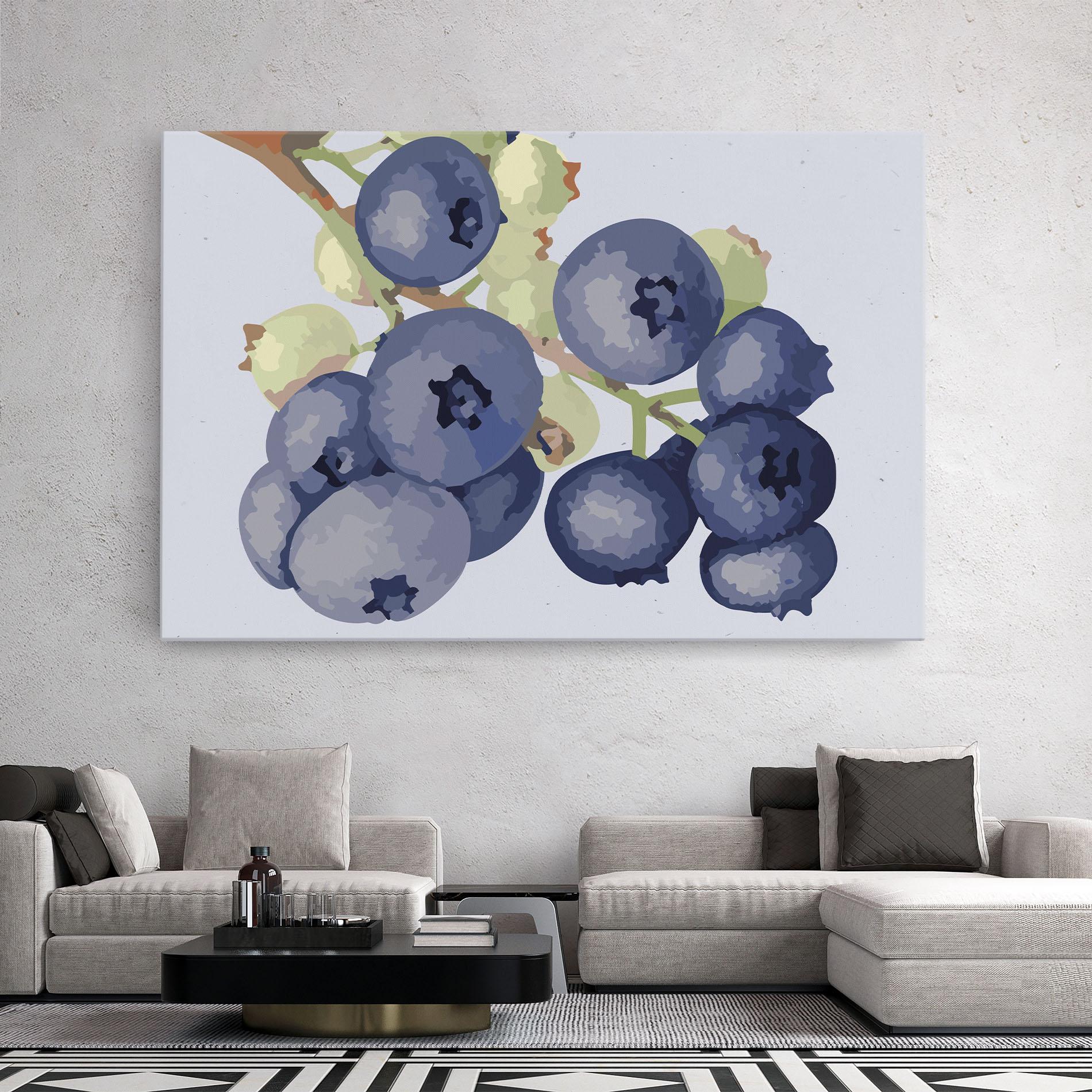 Vászonkép Blueberries Art mockup 2