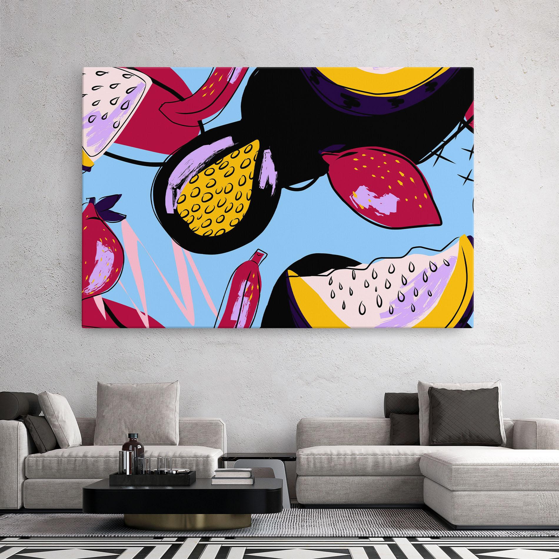 Vászonkép Colorful Fruits mockup 2