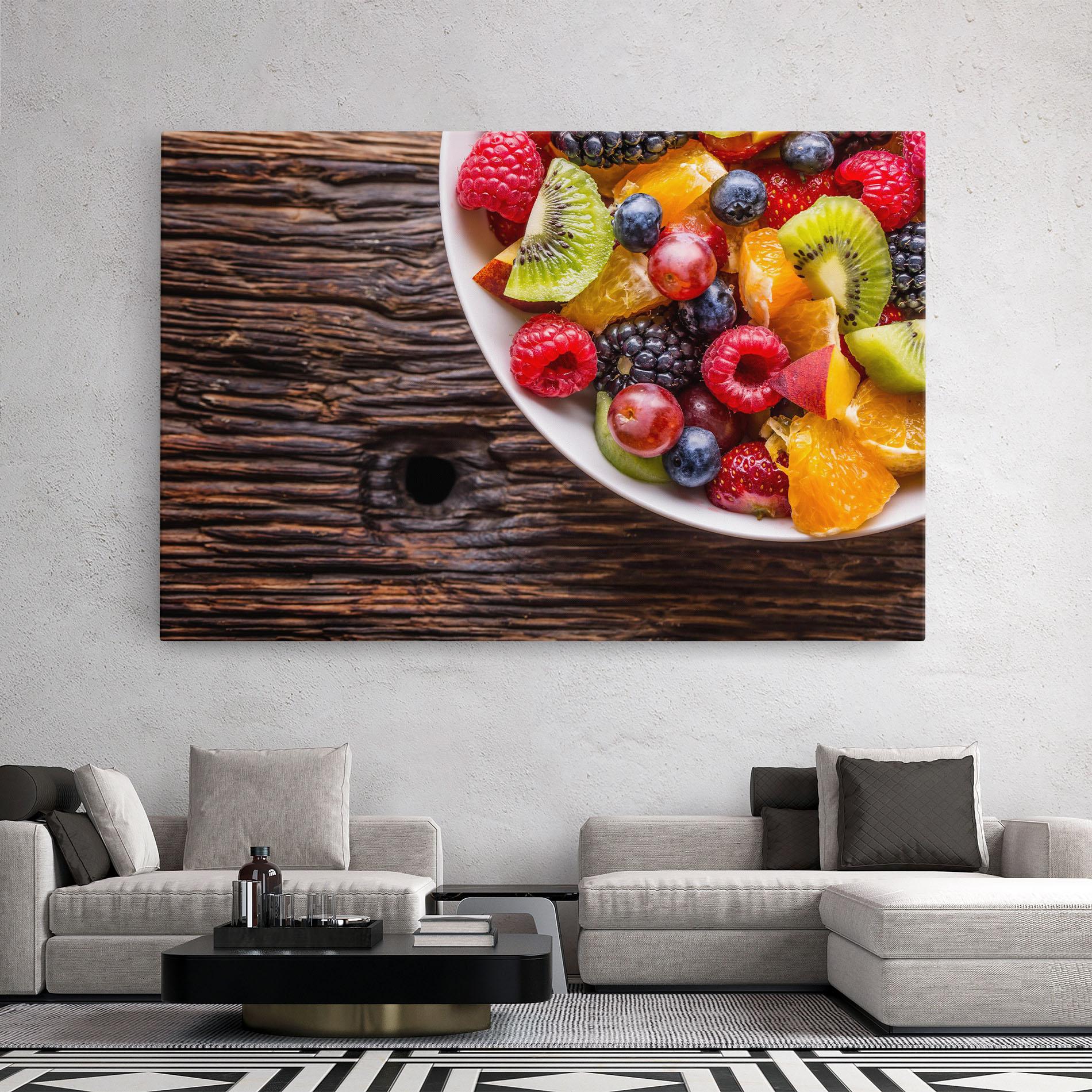 Vászonkép Fresh Fruit Salad mockup 2