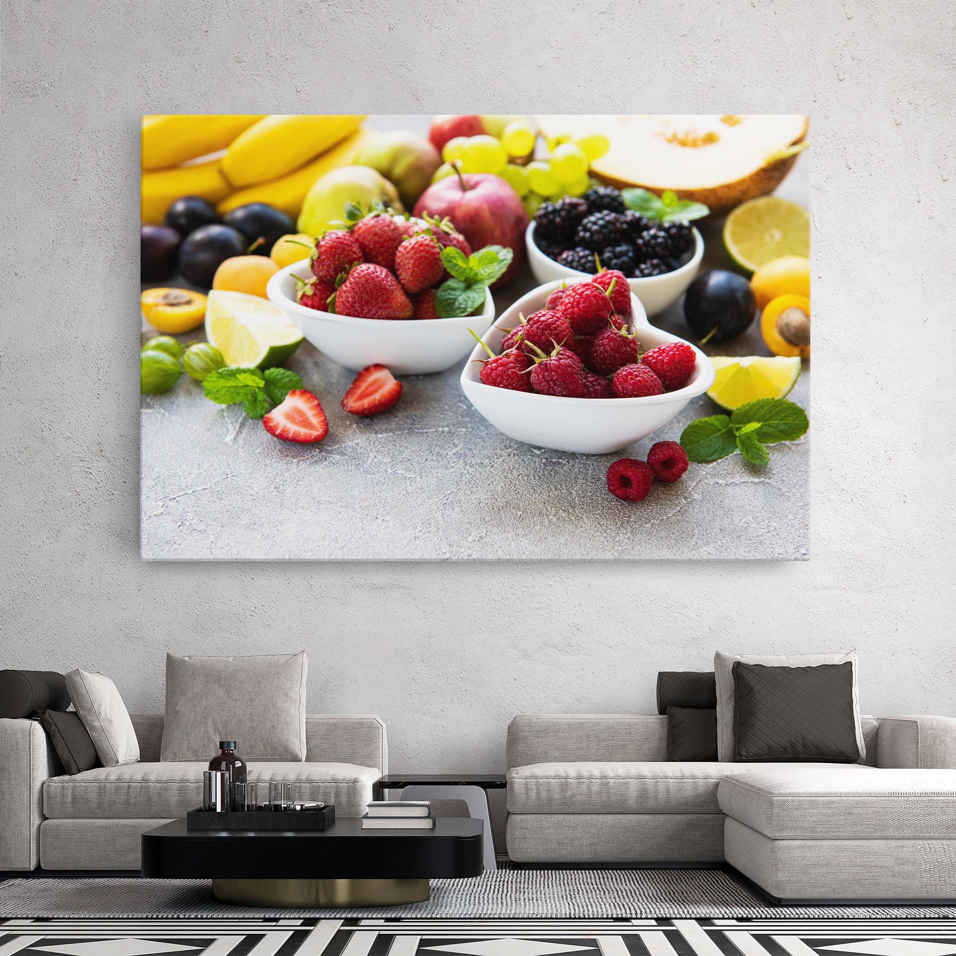 Vászonkép Heart Fresh Fruits mockup 2