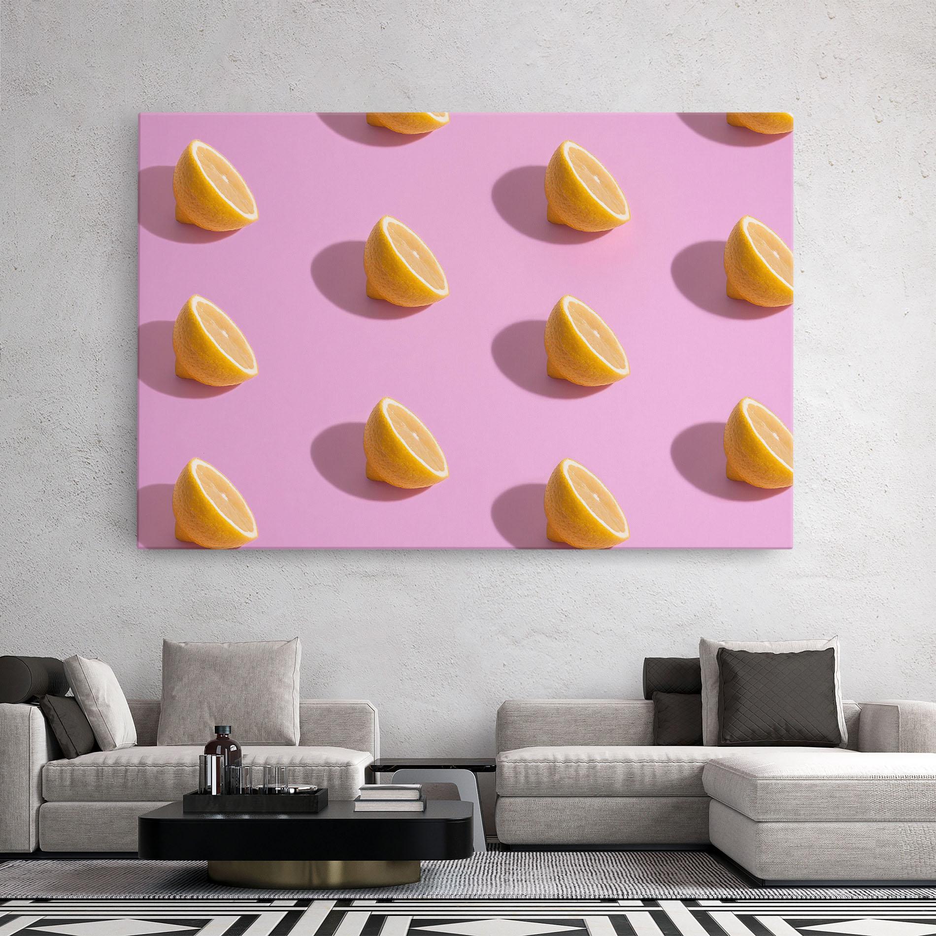 Vászonkép Lemon Pattern mockup 2