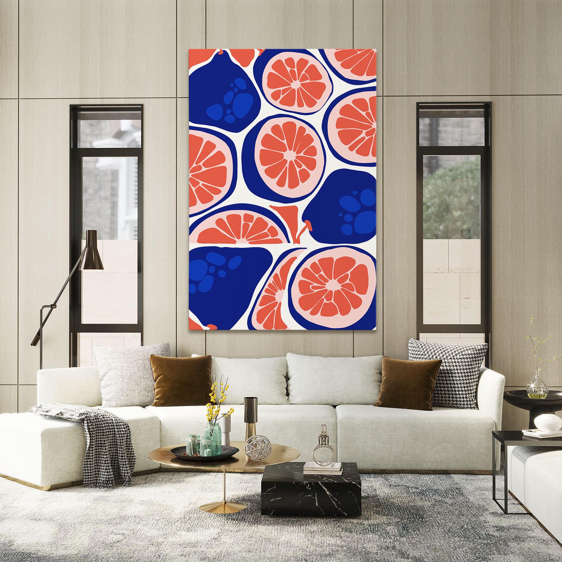 Vászonkép Blue Pink Fruit mockup 2